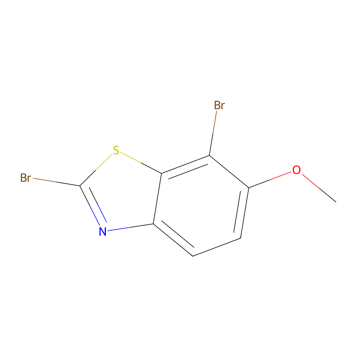 2,7-Dibromo-6-methoxybenzo[d]thiazole molecular structure, CAS 440123-48-8