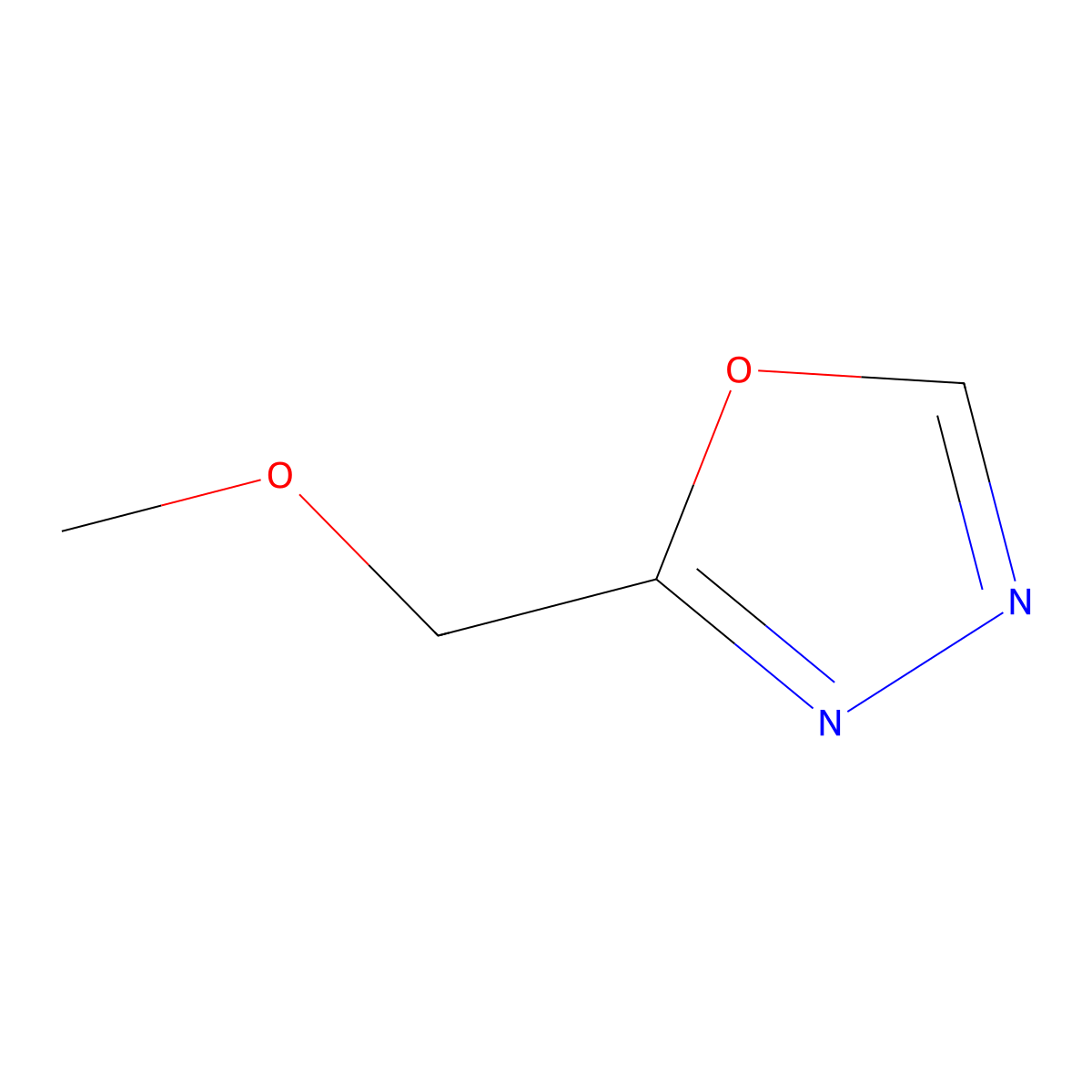 2-(Methoxymethyl)-1,3,4-oxadiazole molecular structure, CAS 440125-30-4