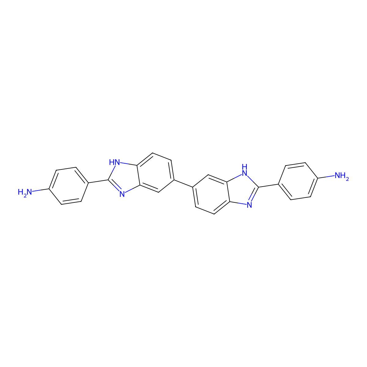 4-[6-[2-(4-aminophenyl)-3H-benzimidazol-5-yl]-1H-benzimidazol-2-yl]aniline molecular structure, CAS 4402-17-9