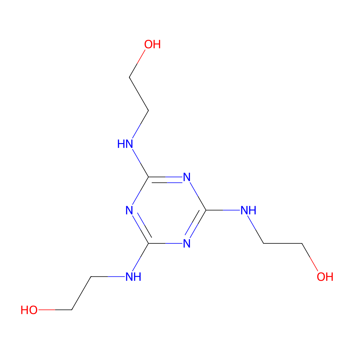 2,2',2''-(1,3,5-Triazine-2,4,6-triyltriimino)trisethanol molecular structure, CAS 4403-07-0