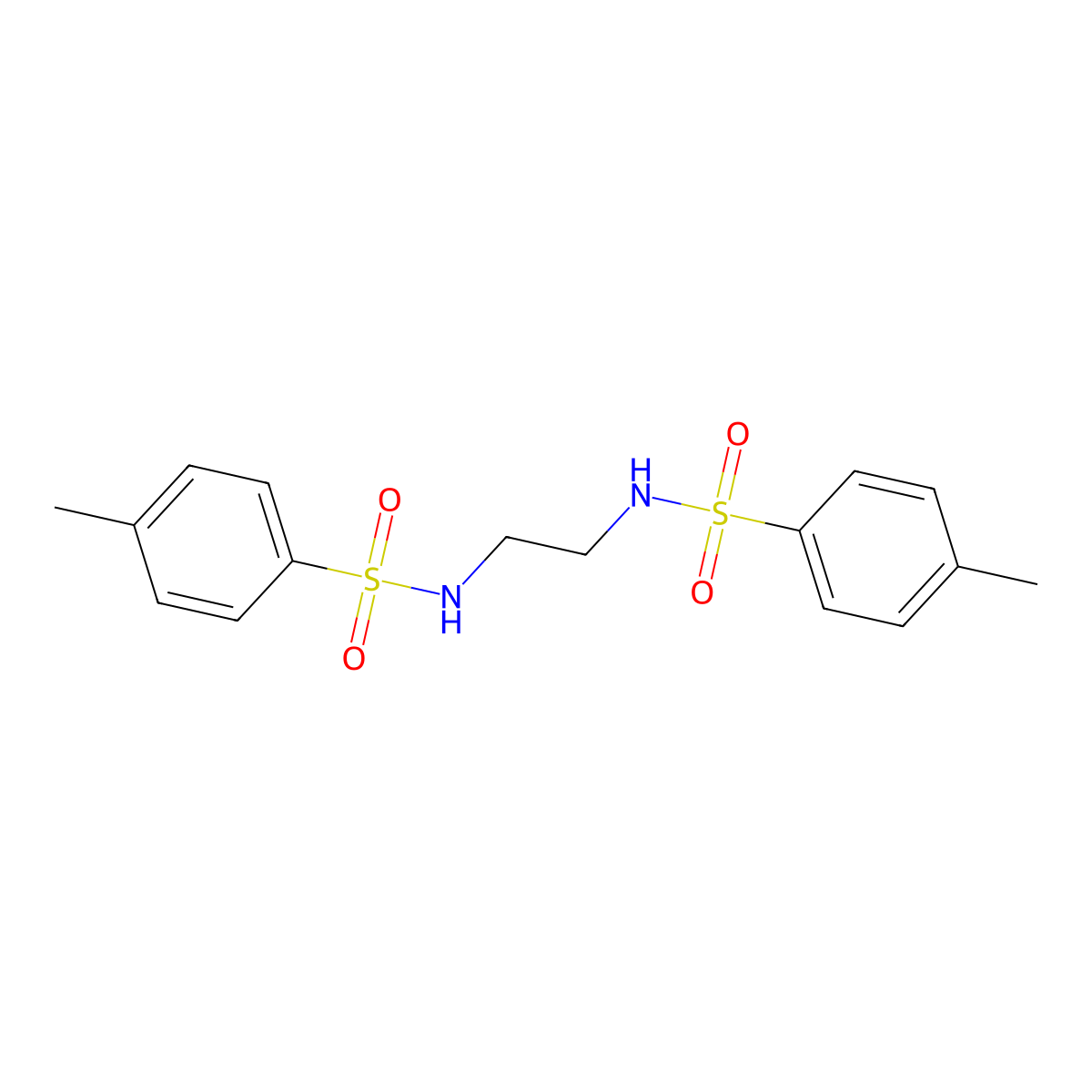 N,N'-1,2-Ethanediylbis(4-methylbenzenesulfonamide) molecular structure, CAS 4403-78-5