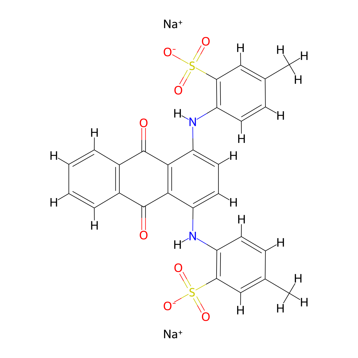 Acid Green 25 molecular structure, CAS 4403-90-1