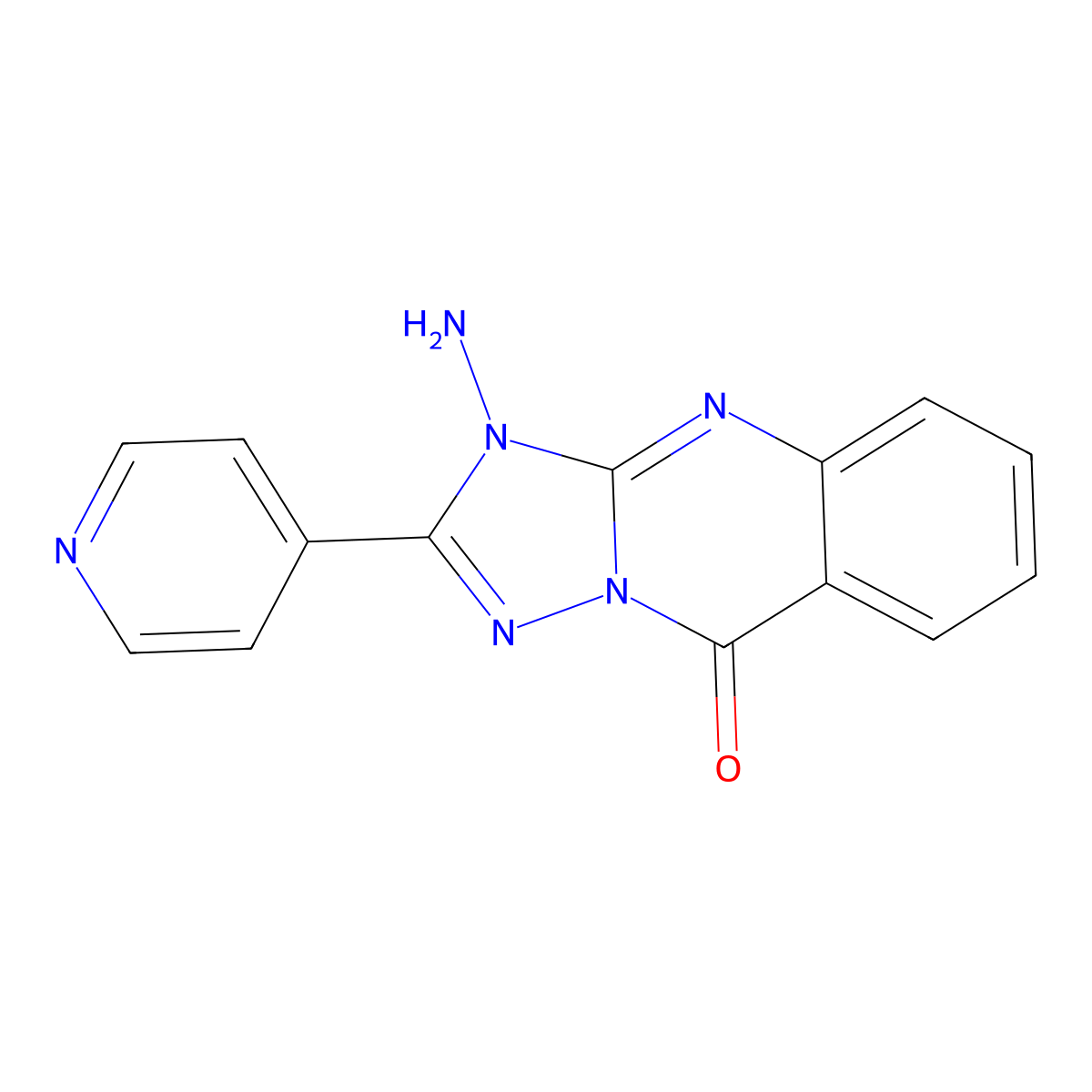 3-amino-2-(pyridin-4-yl)-[1,2,4]triazolo[5,1-b]quinazolin-9(3H)-one molecular structure, CAS 440322-89-4