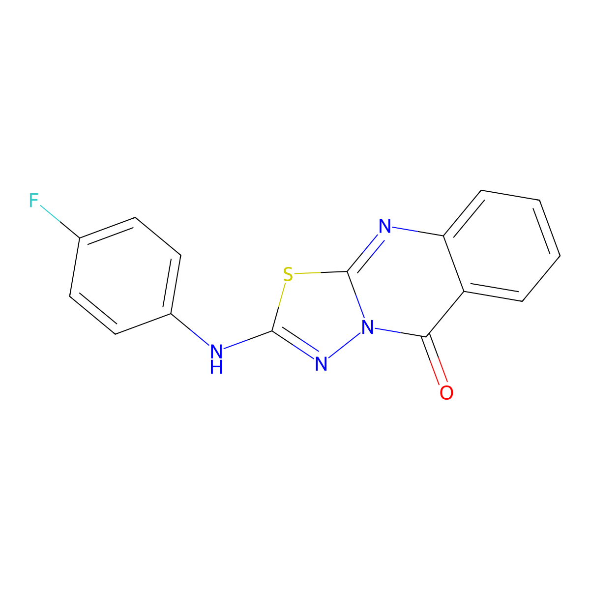 2-(4-Fluoroanilino)-[1,3,4]thiadiazolo[2,3-b]quinazolin-5-one molecular structure, CAS 440323-05-7