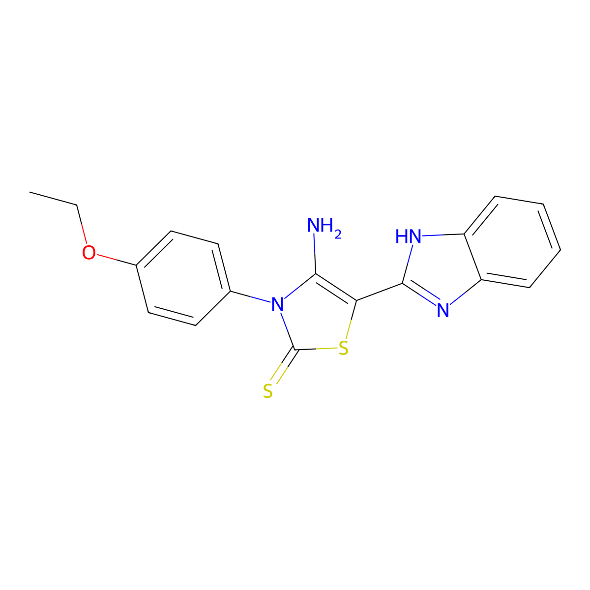 4-amino-5-(1H-benzimidazol-2-yl)-3-(4-ethoxyphenyl)-1,3-thiazole-2(3H)-thione molecular structure, CAS 440323-28-4