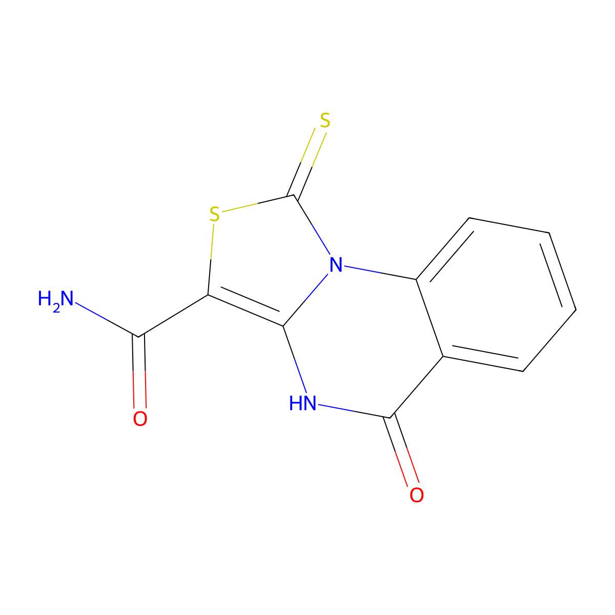 5-oxo-1-sulfanylidene-4H-[1,3]thiazolo[3,4-a]quinazoline-3-carboxamide molecular structure, CAS 440323-45-5