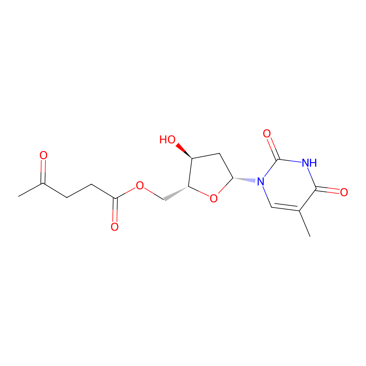 5'-O-Levulinoylthymidine molecular structure, CAS 440327-46-8