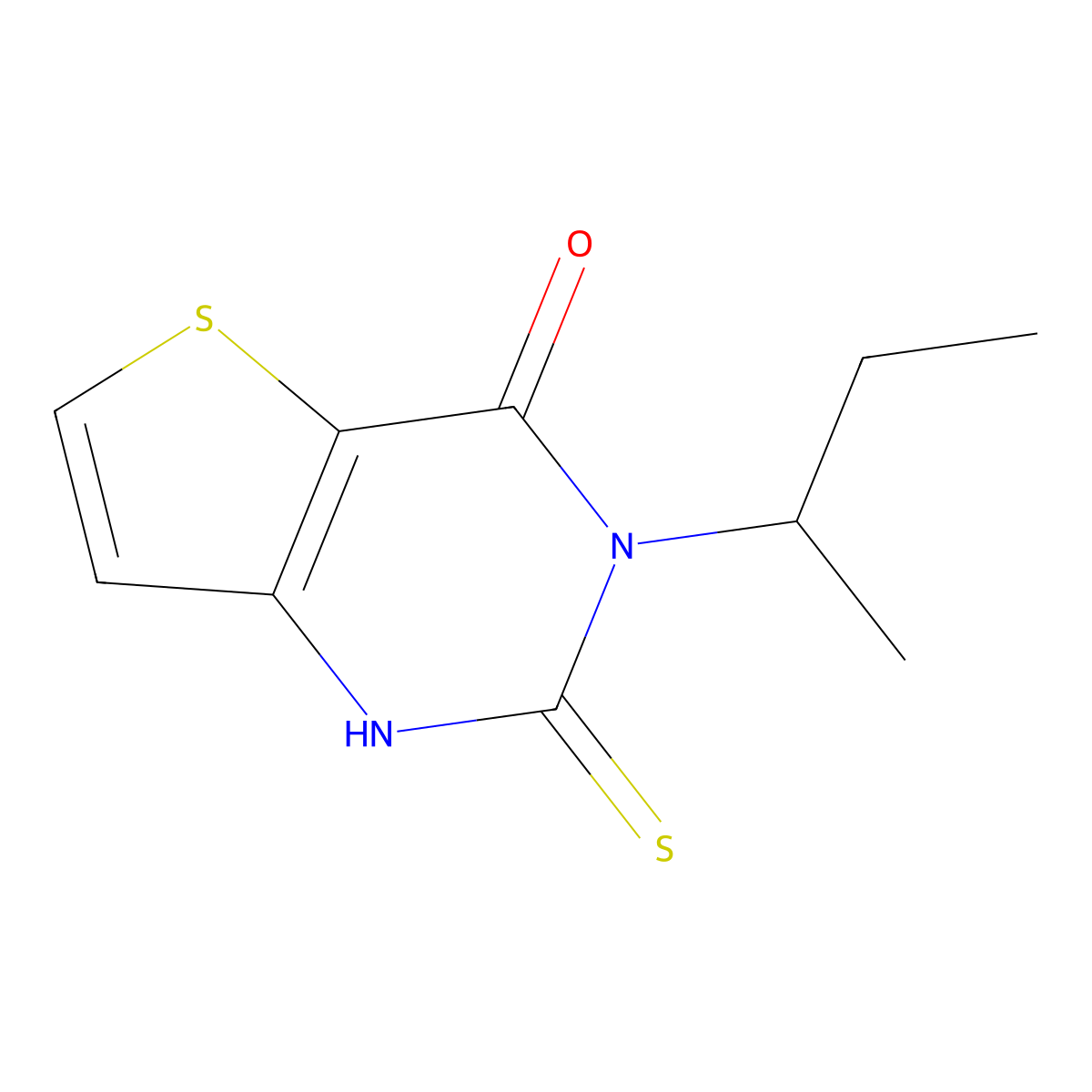 3-butan-2-yl-2-sulfanylidene-1H-thieno[3,2-d]pyrimidin-4-one molecular structure, CAS 440328-70-1