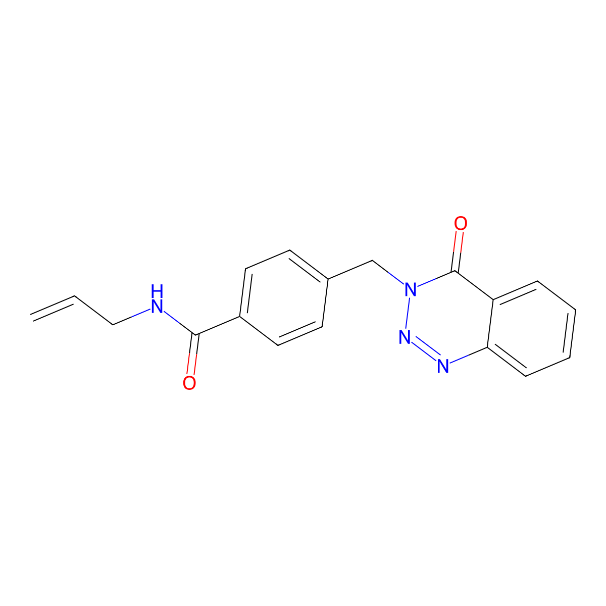 N-allyl-4-((4-oxobenzo[d][1,2,3]triazin-3(4H)-yl)methyl)benzamide molecular structure, CAS 440330-28-9