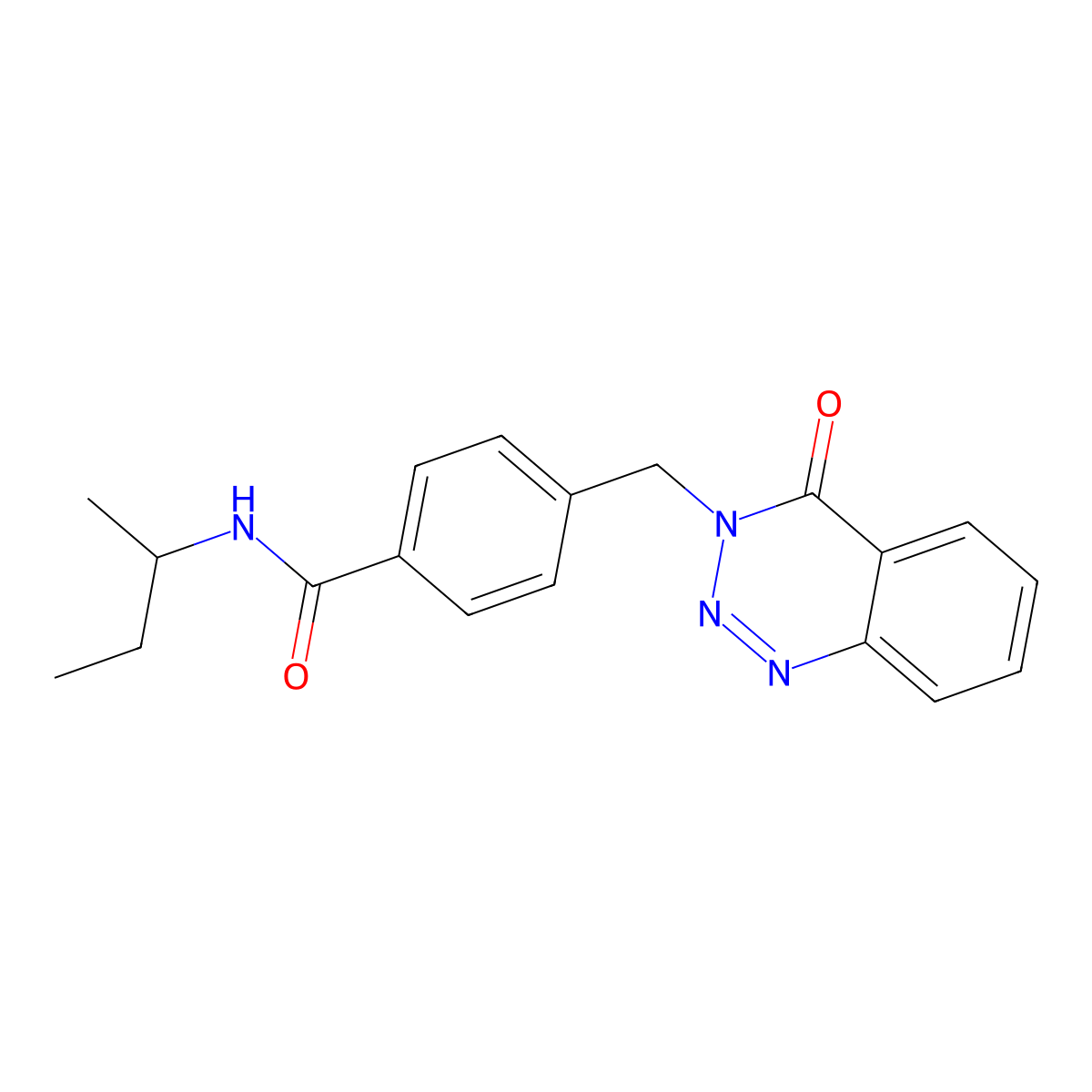 N-butan-2-yl-4-[(4-oxo-1,2,3-benzotriazin-3-yl)methyl]benzamide molecular structure, CAS 440330-30-3