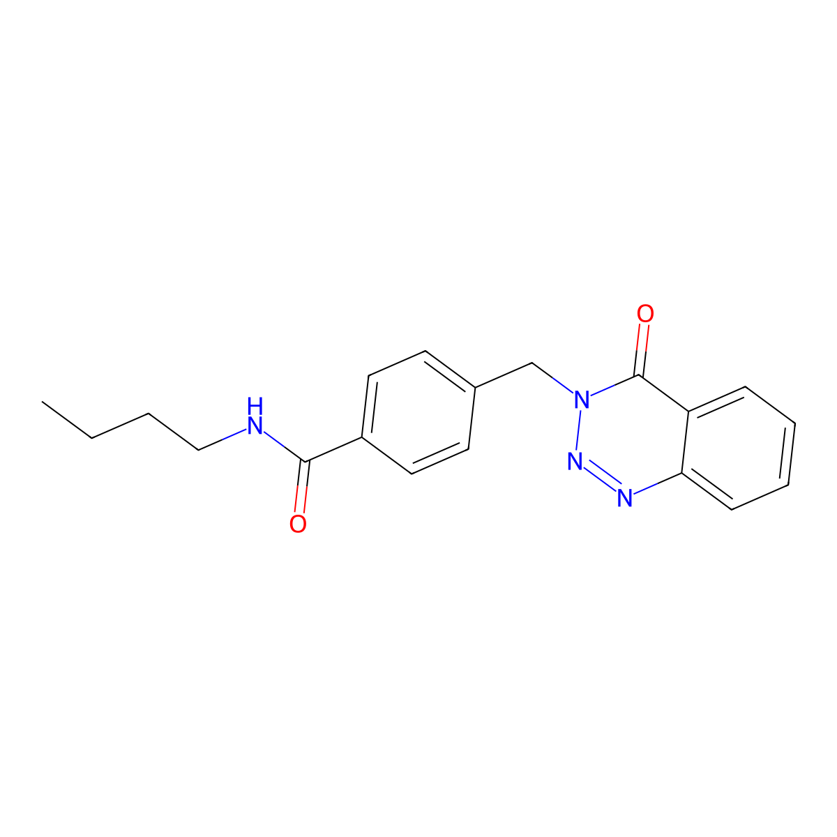 N-butyl-4-((4-oxobenzo[d][1,2,3]triazin-3(4H)-yl)methyl)benzamide molecular structure, CAS 440330-31-4