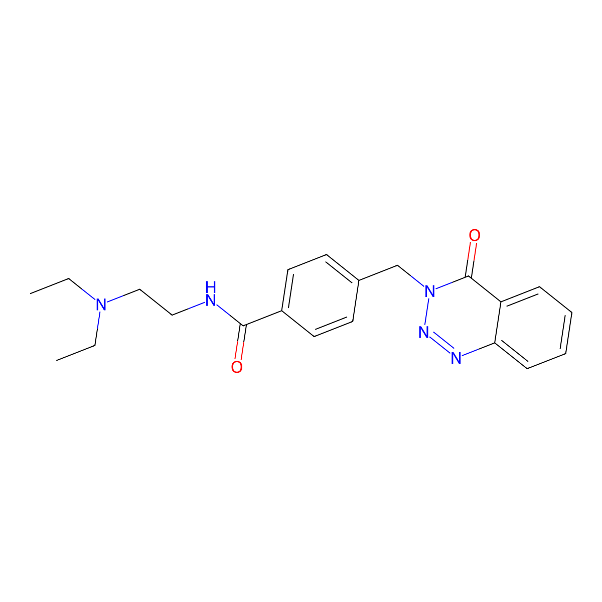 N-(2-(diethylamino)ethyl)-4-((4-oxobenzo[d][1,2,3]triazin-3(4H)-yl)methyl)benzamide molecular structure, CAS 440330-34-7