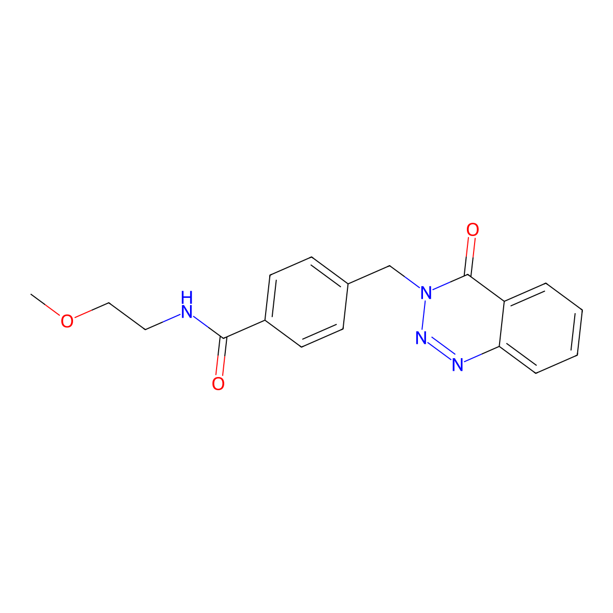 N-(2-methoxyethyl)-4-((4-oxobenzo[d][1,2,3]triazin-3(4H)-yl)methyl)benzamide molecular structure, CAS 440330-35-8