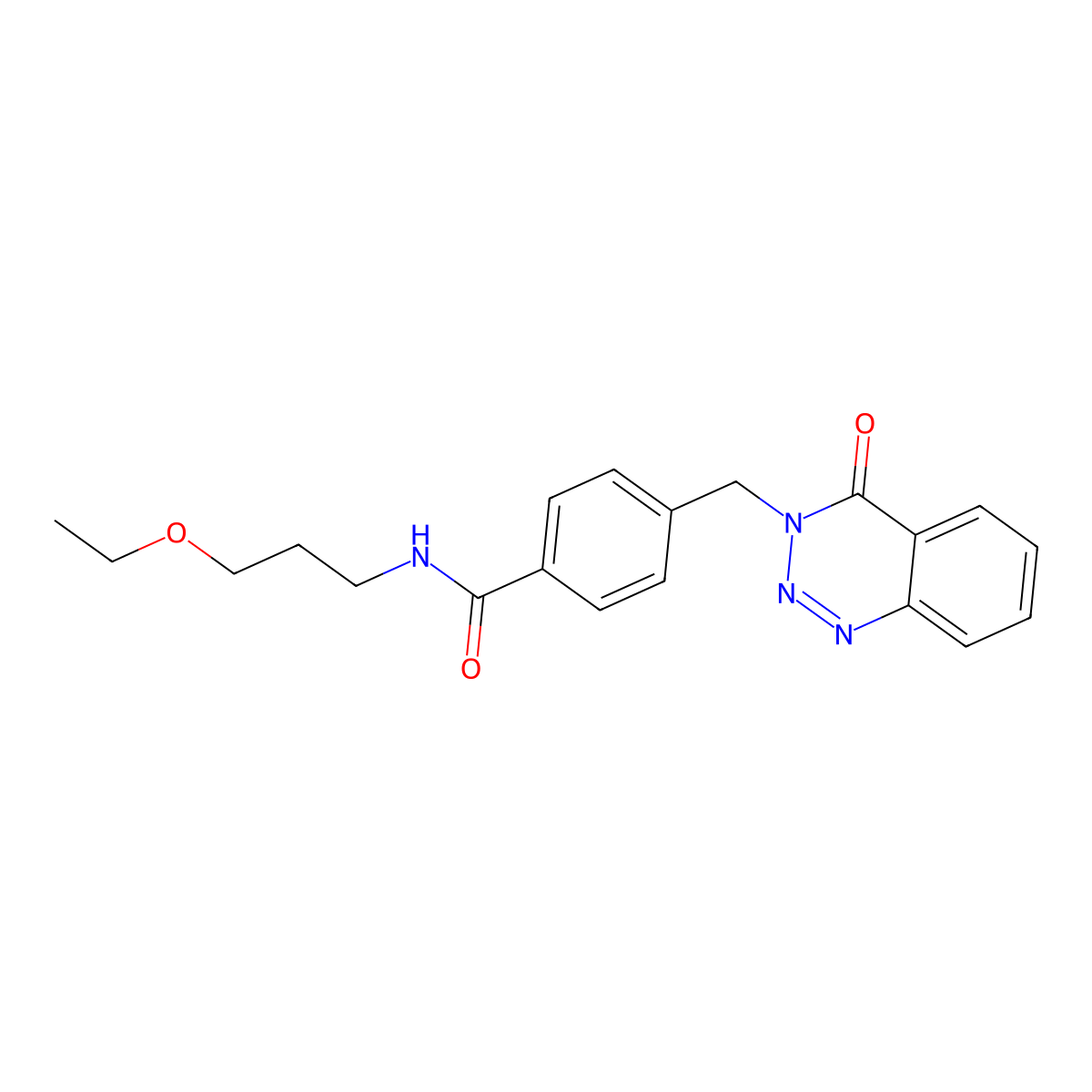 N-(3-ethoxypropyl)-4-((4-oxobenzo[d][1,2,3]triazin-3(4H)-yl)methyl)benzamide molecular structure, CAS 440330-37-0