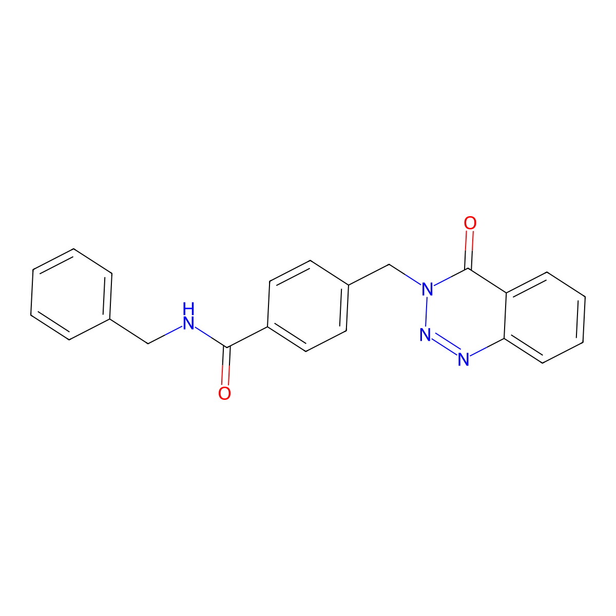 N-benzyl-4-((4-oxobenzo[d][1,2,3]triazin-3(4H)-yl)methyl)benzamide molecular structure, CAS 440330-40-5