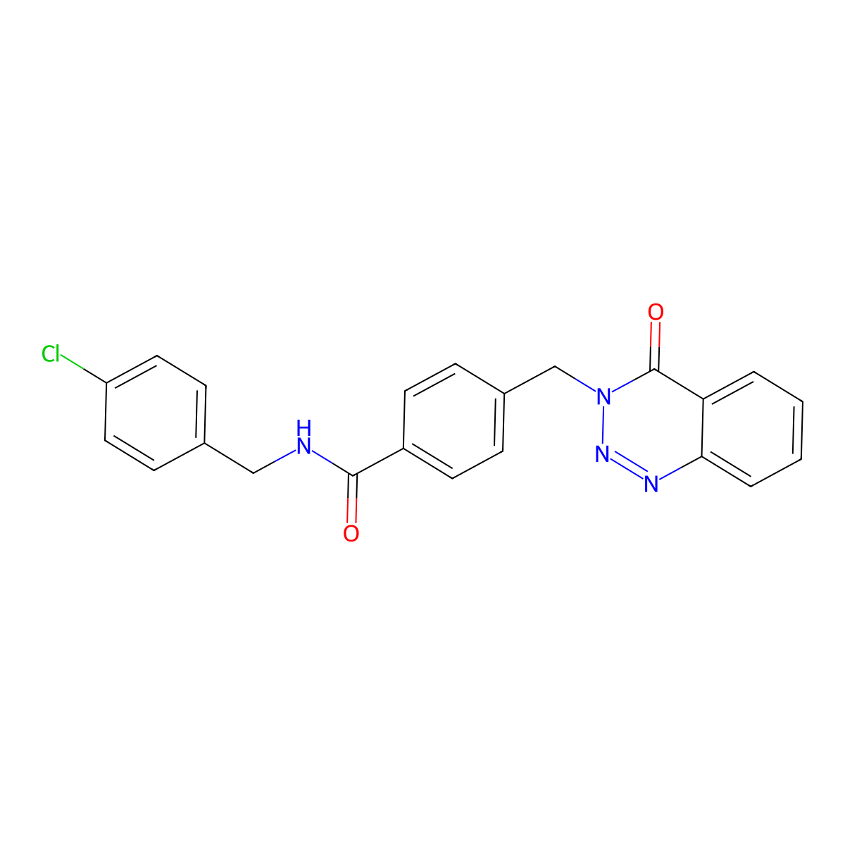 N-[(4-chlorophenyl)methyl]-4-[(4-oxo-1,2,3-benzotriazin-3-yl)methyl]benzamide molecular structure, CAS 440330-44-9
