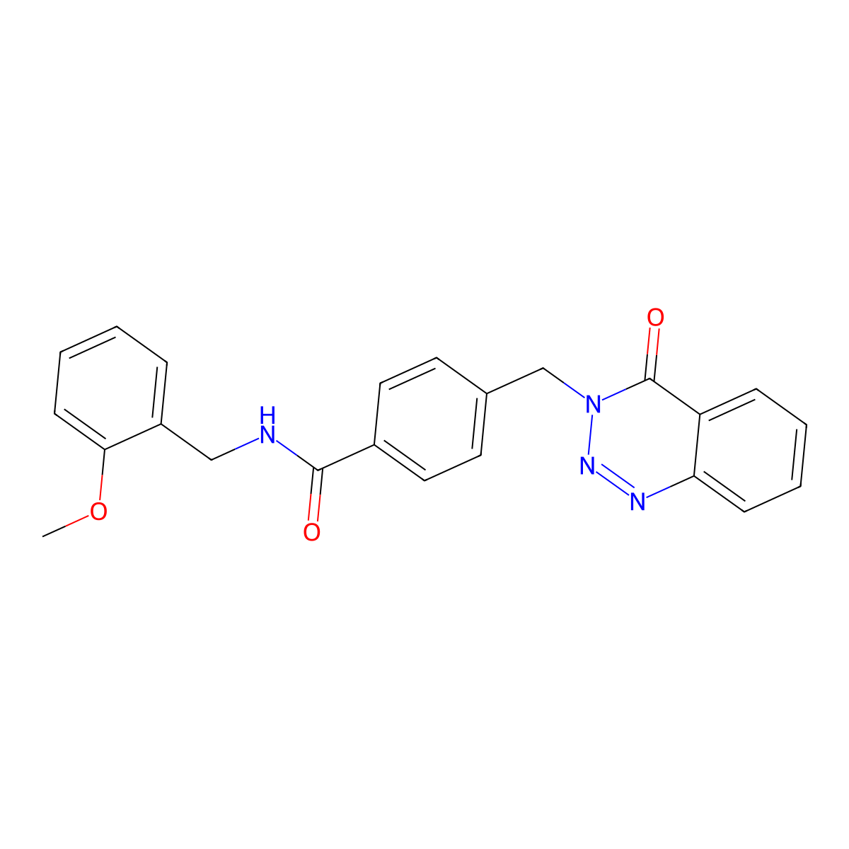 N-(2-methoxybenzyl)-4-[(4-oxo-1,2,3-benzotriazin-3(4H)-yl)methyl]benzamide molecular structure, CAS 440330-45-0