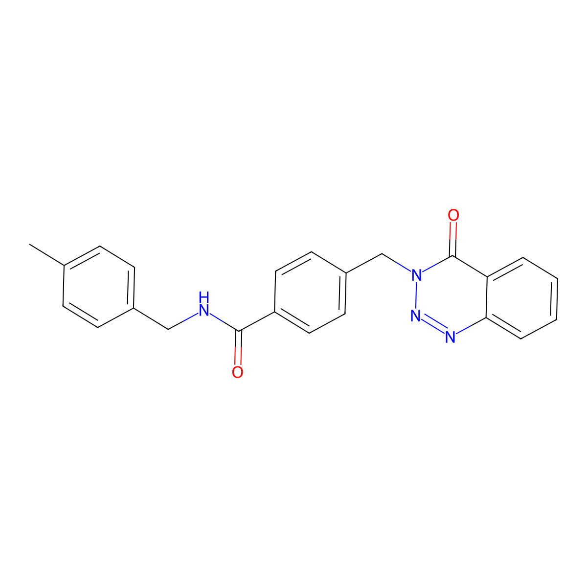 N-[(4-methylphenyl)methyl]-4-[(4-oxo-1,2,3-benzotriazin-3-yl)methyl]benzamide molecular structure, CAS 440330-46-1