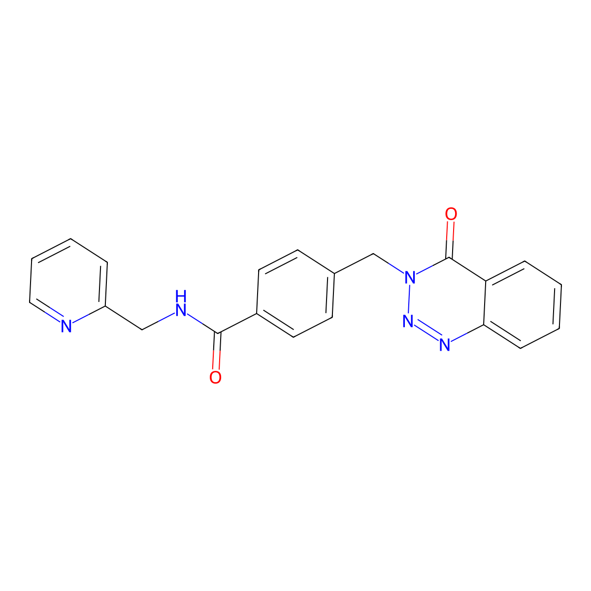 4-((4-oxobenzo[d][1,2,3]triazin-3(4H)-yl)methyl)-N-(pyridin-2-ylmethyl)benzamide molecular structure, CAS 440330-47-2