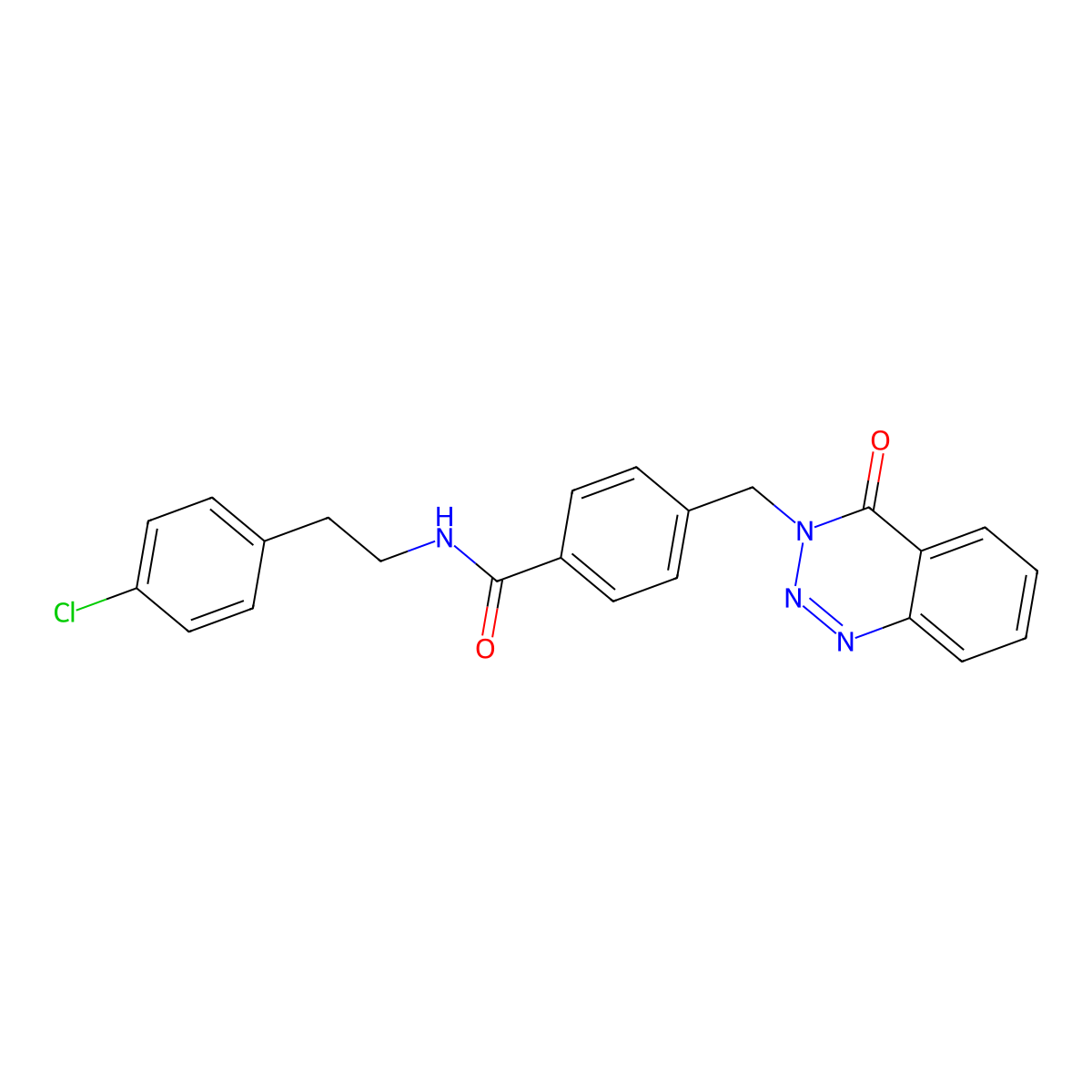 N-(4-chlorophenethyl)-4-((4-oxobenzo[d][1,2,3]triazin-3(4H)-yl)methyl)benzamide molecular structure, CAS 440330-50-7