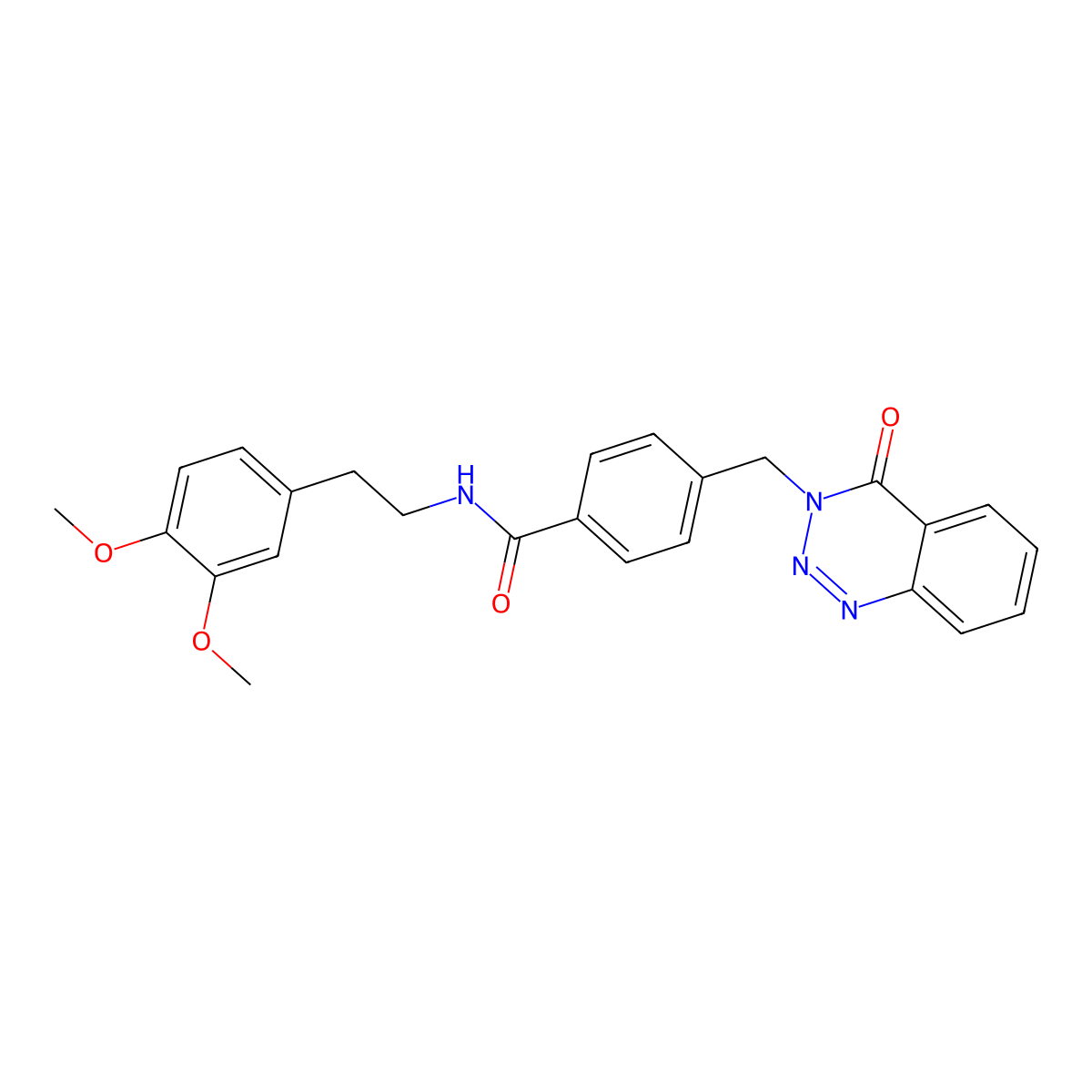 N-(3,4-dimethoxyphenethyl)-4-((4-oxobenzo[d][1,2,3]triazin-3(4H)-yl)methyl)benzamide molecular structure, CAS 440330-51-8