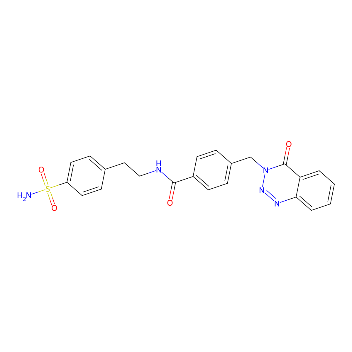 4-((4-oxobenzo[d][1,2,3]triazin-3(4H)-yl)methyl)-N-(4-sulfamoylphenethyl)benzamide molecular structure, CAS 440330-52-9