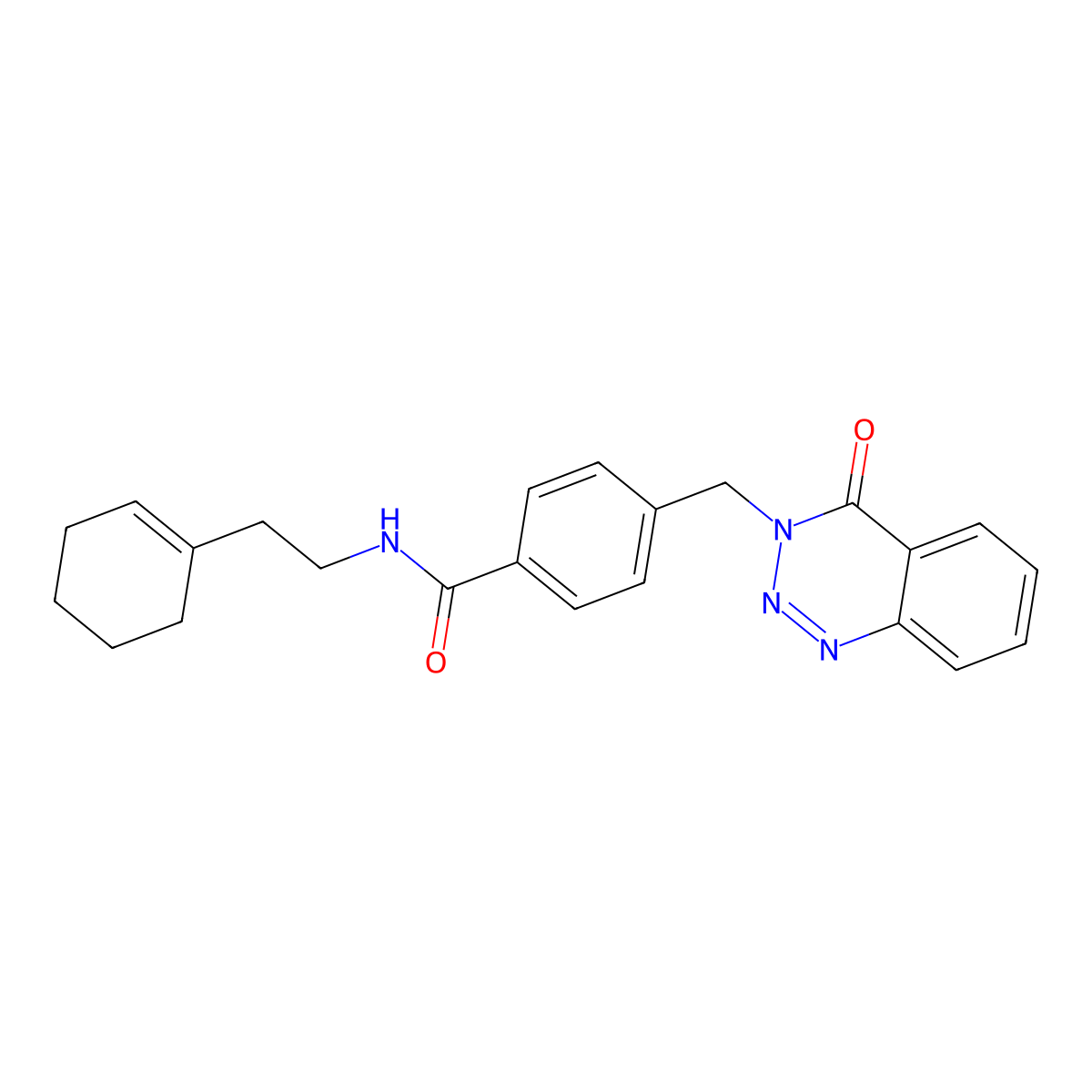 N-(2-(cyclohex-1-en-1-yl)ethyl)-4-((4-oxobenzo[d][1,2,3]triazin-3(4H)-yl)methyl)benzamide molecular structure, CAS 440330-53-0