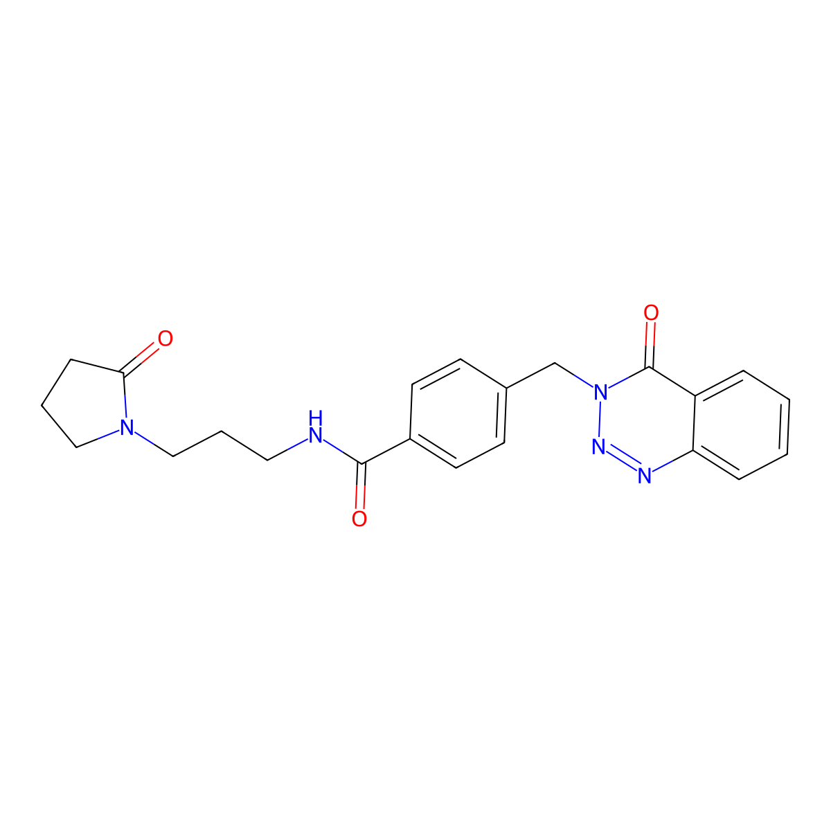 4-((4-oxobenzo[d][1,2,3]triazin-3(4H)-yl)methyl)-N-(3-(2-oxopyrrolidin-1-yl)propyl)benzamide molecular structure, CAS 440330-54-1