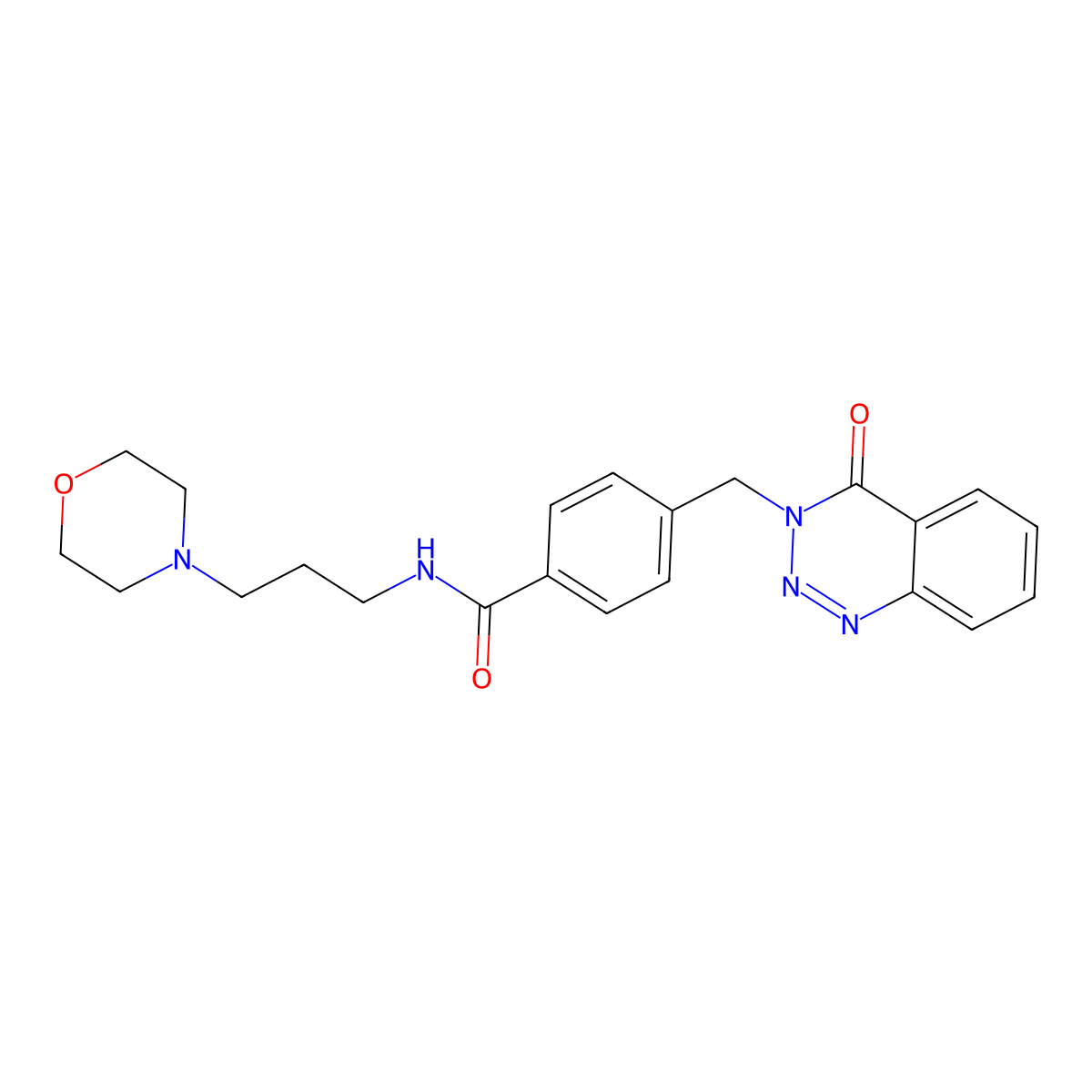 N-(3-morpholinopropyl)-4-((4-oxobenzo[d][1,2,3]triazin-3(4H)-yl)methyl)benzamide molecular structure, CAS 440330-55-2