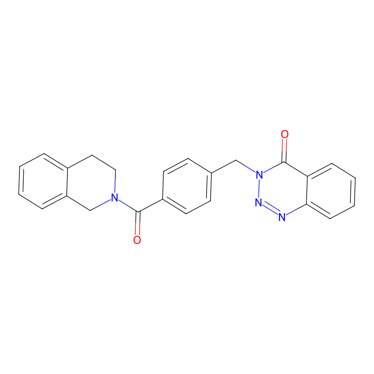 3H-Benzo[d][1,2,3]triazin-4-one, 3-[4-(3,4-dihydro-1H-isoquinoline-2-carbonyl)benzyl]- molecular structure, CAS 440330-63-2