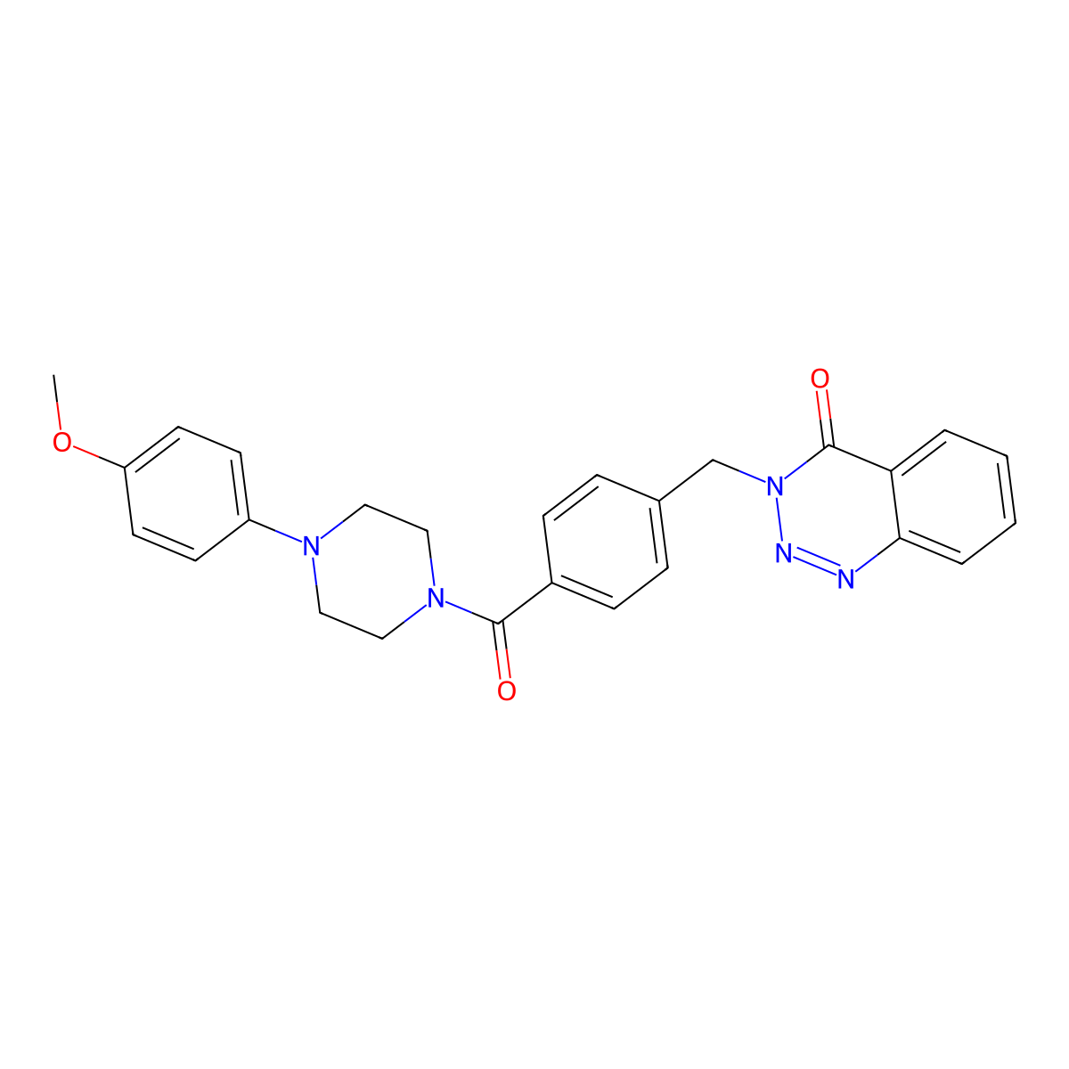 3-({4-[4-(4-Methoxyphenyl)piperazine-1-carbonyl]phenyl}methyl)-3,4-dihydro-1,2,3-benzotriazin-4-one molecular structure, CAS 440330-73-4