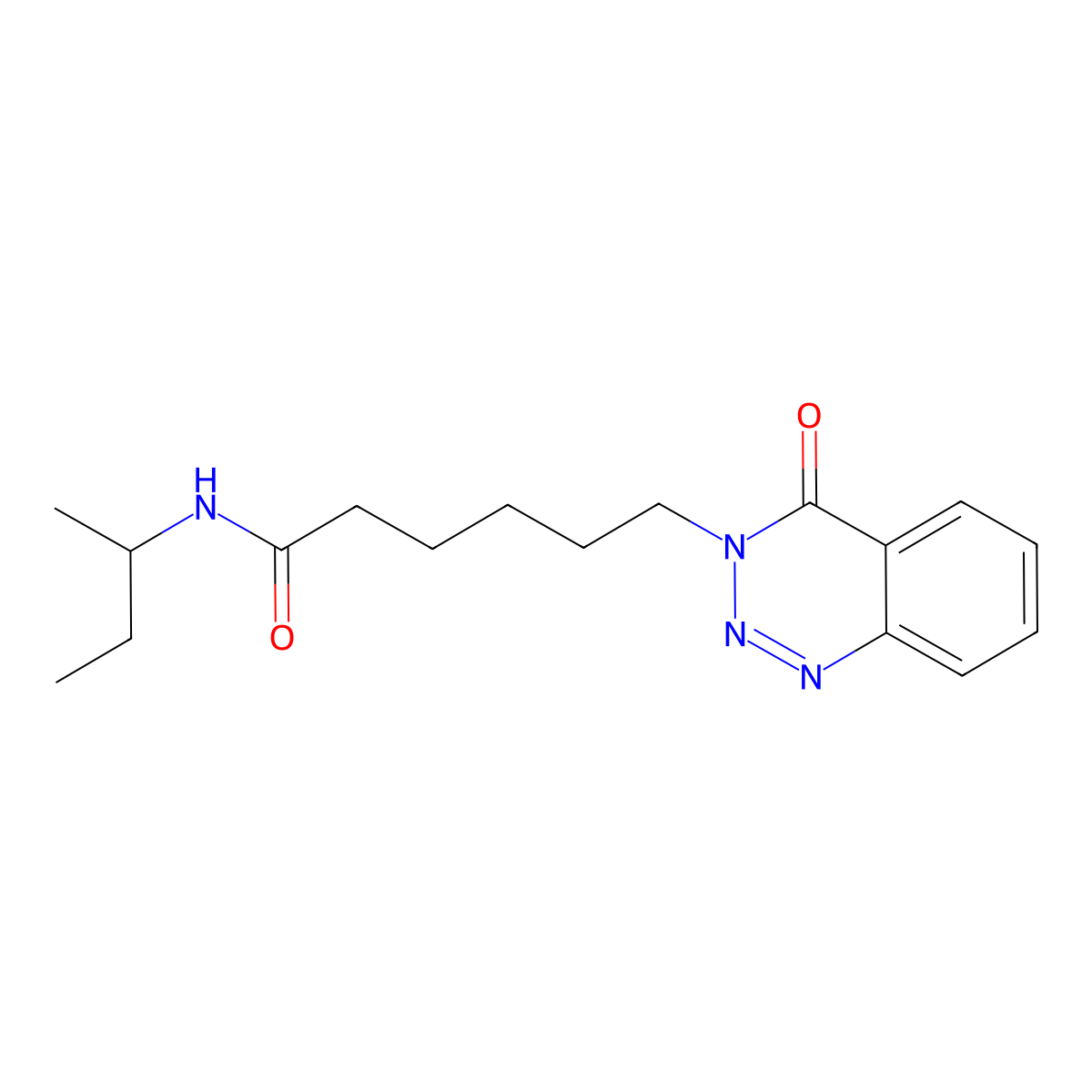 N-(sec-butyl)-6-(4-oxobenzo[d][1,2,3]triazin-3(4H)-yl)hexanamide molecular structure, CAS 440330-77-8