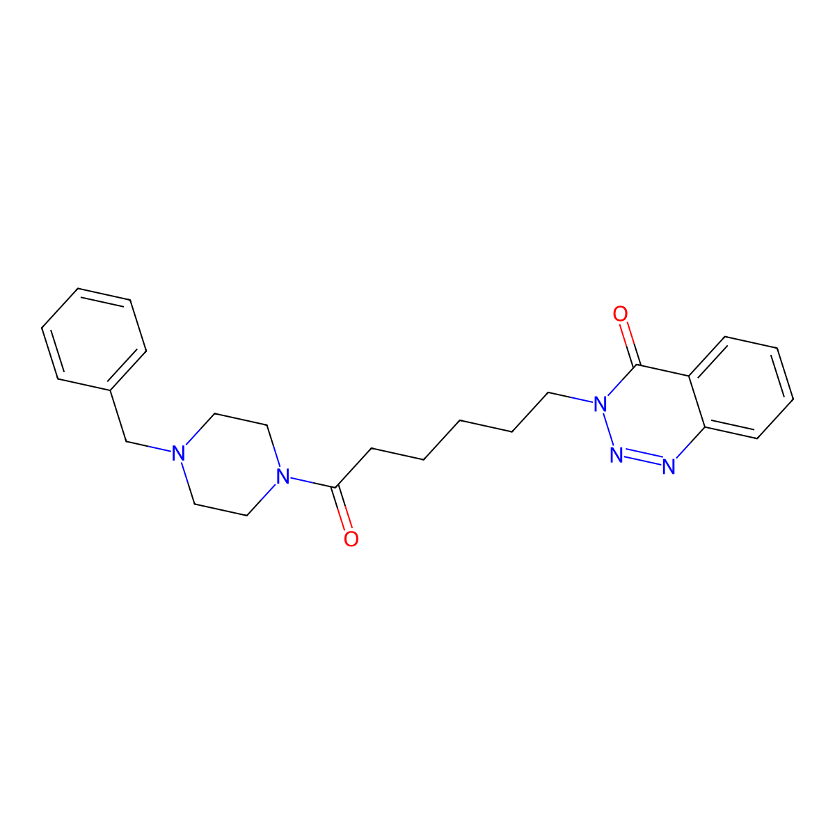 3-[6-(4-benzylpiperazino)-6-oxohexyl]-1,2,3-benzotriazin-4(3H)-one molecular structure, CAS 440331-03-3