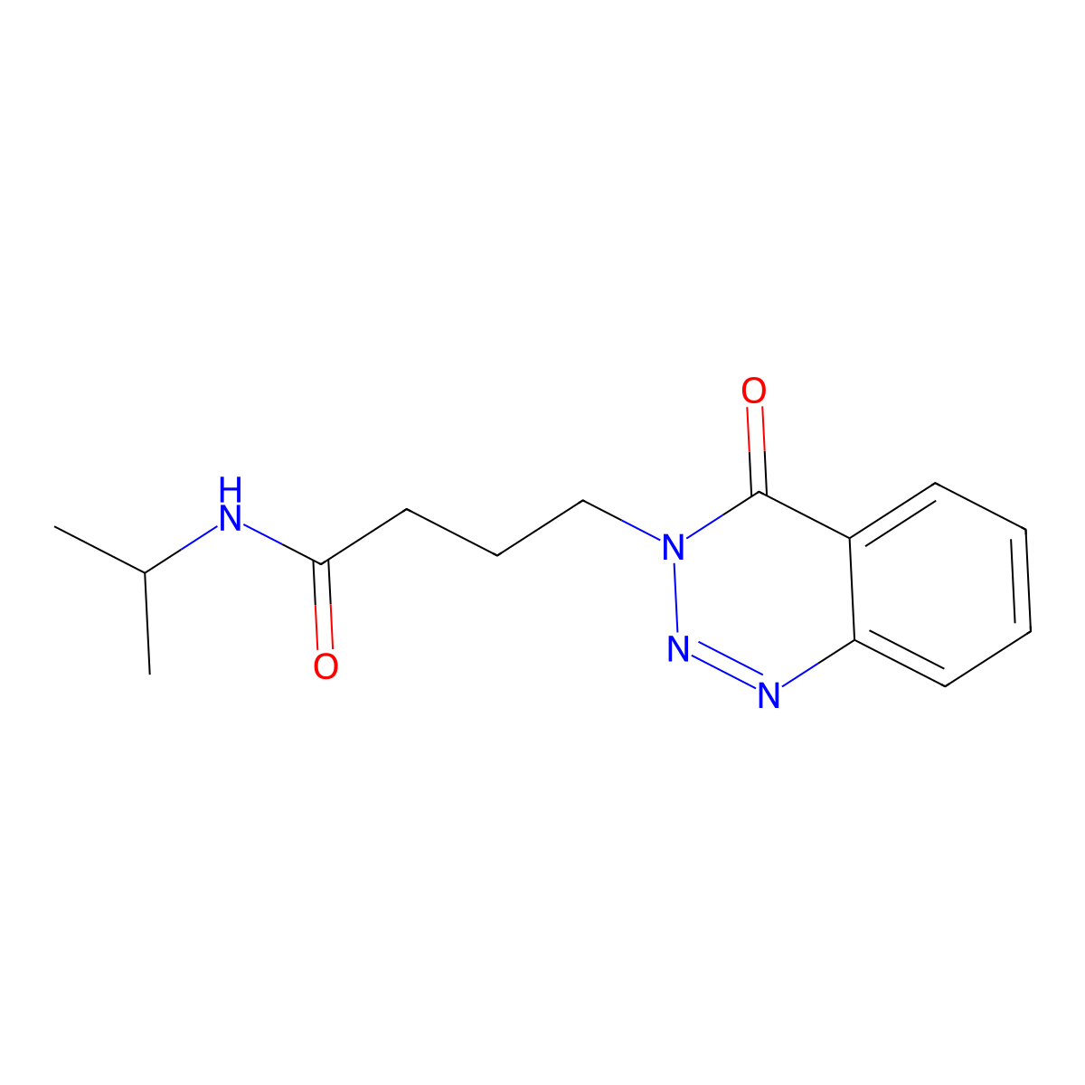 N-isopropyl-4-(4-oxo-1,2,3-benzotriazin-3(4H)-yl)butanamide molecular structure, CAS 440331-09-9