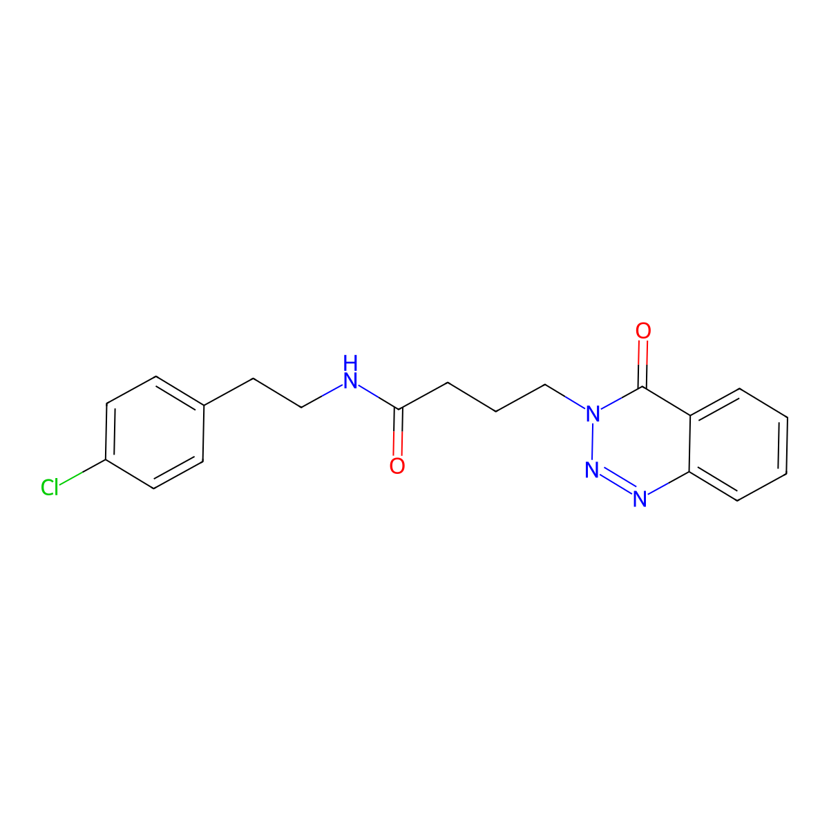 N-[2-(4-chlorophenyl)ethyl]-4-(4-oxo-3,4-dihydro-1,2,3-benzotriazin-3-yl)butanamide molecular structure, CAS 440331-24-8