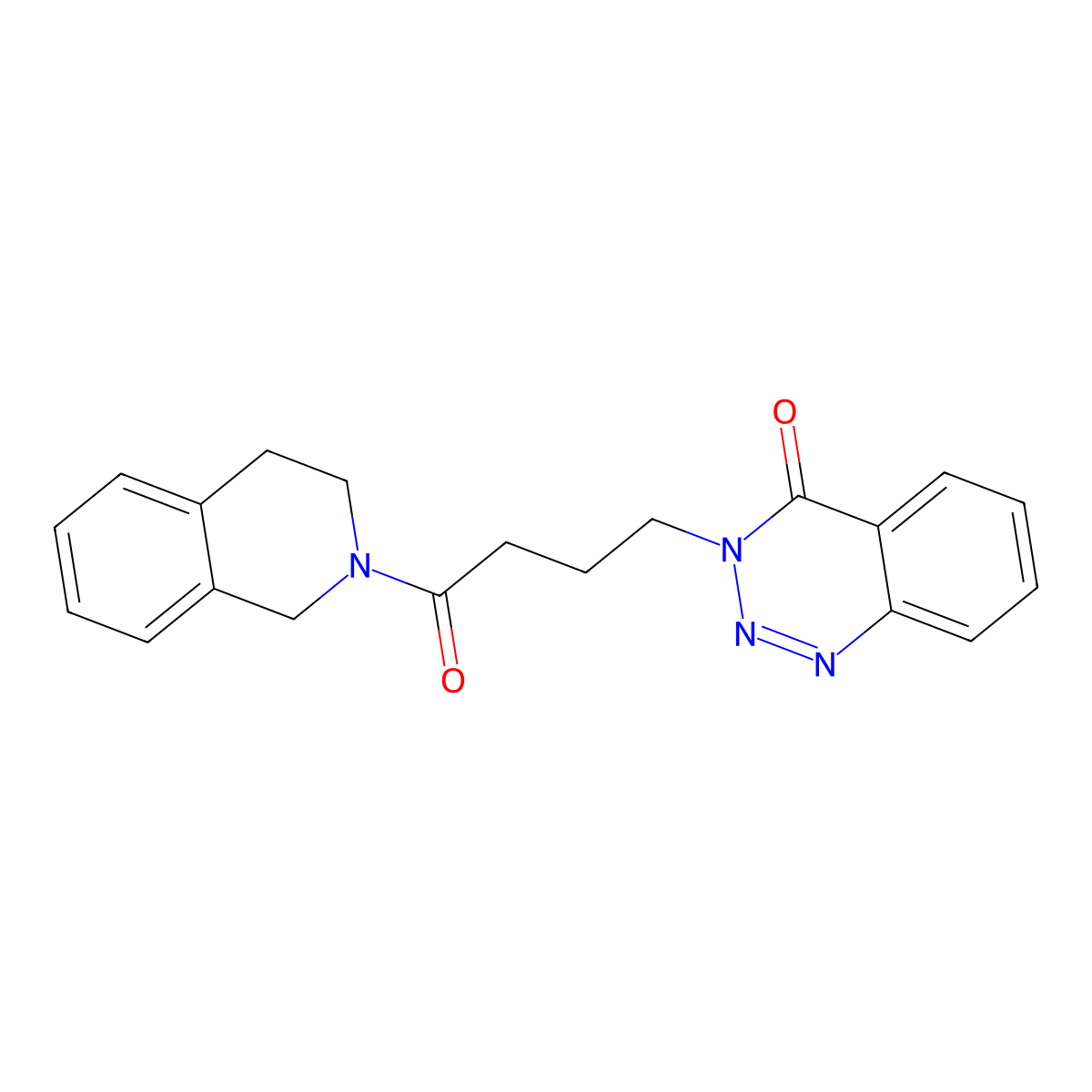 3-[4-(3,4-dihydro-2(1H)-isoquinolinyl)-4-oxobutyl]-1,2,3-benzotriazin-4(3H)-one molecular structure, CAS 440331-31-7