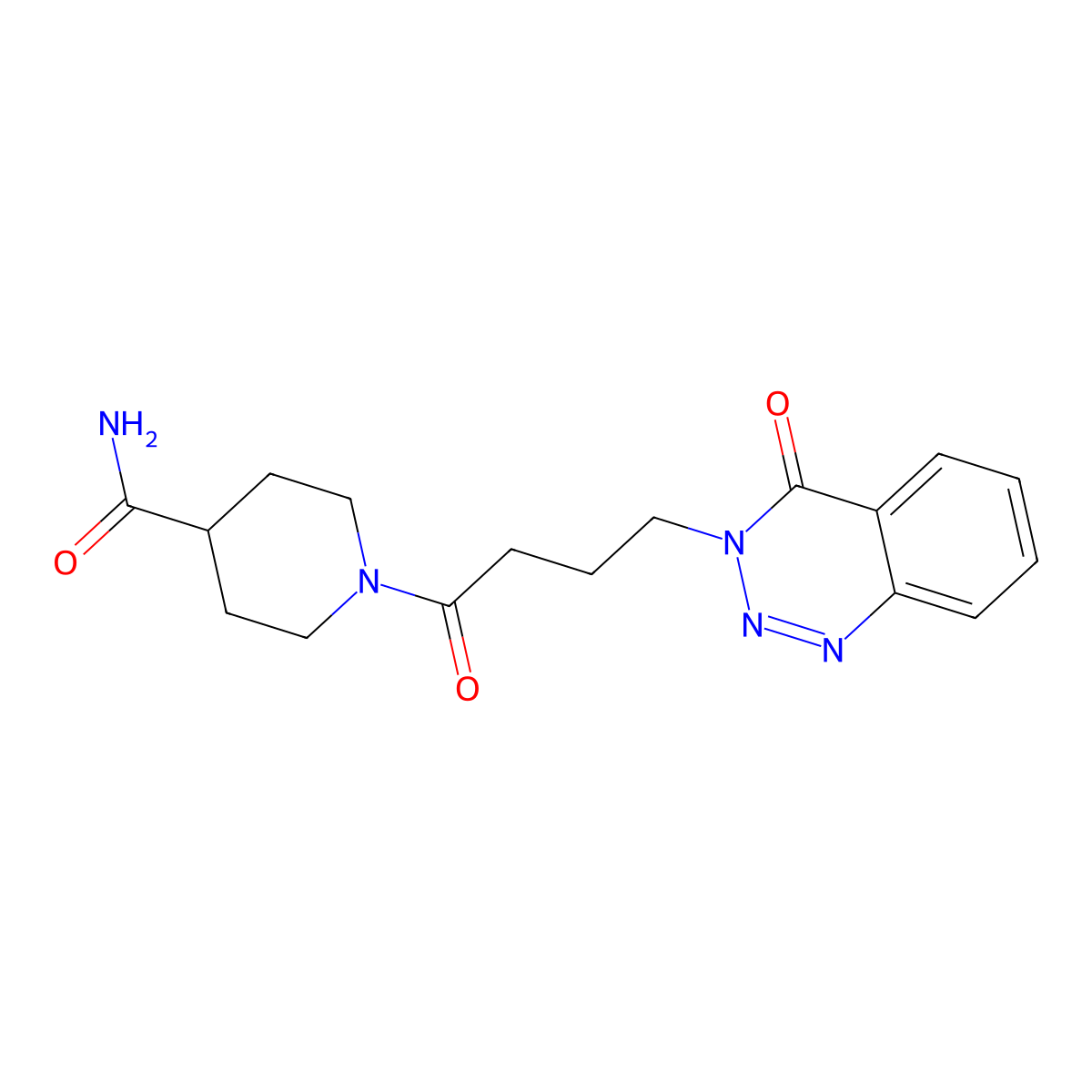 1-[4-(4-oxo-1,2,3-benzotriazin-3(4H)-yl)butanoyl]piperidine-4-carboxamide molecular structure, CAS 440331-32-8
