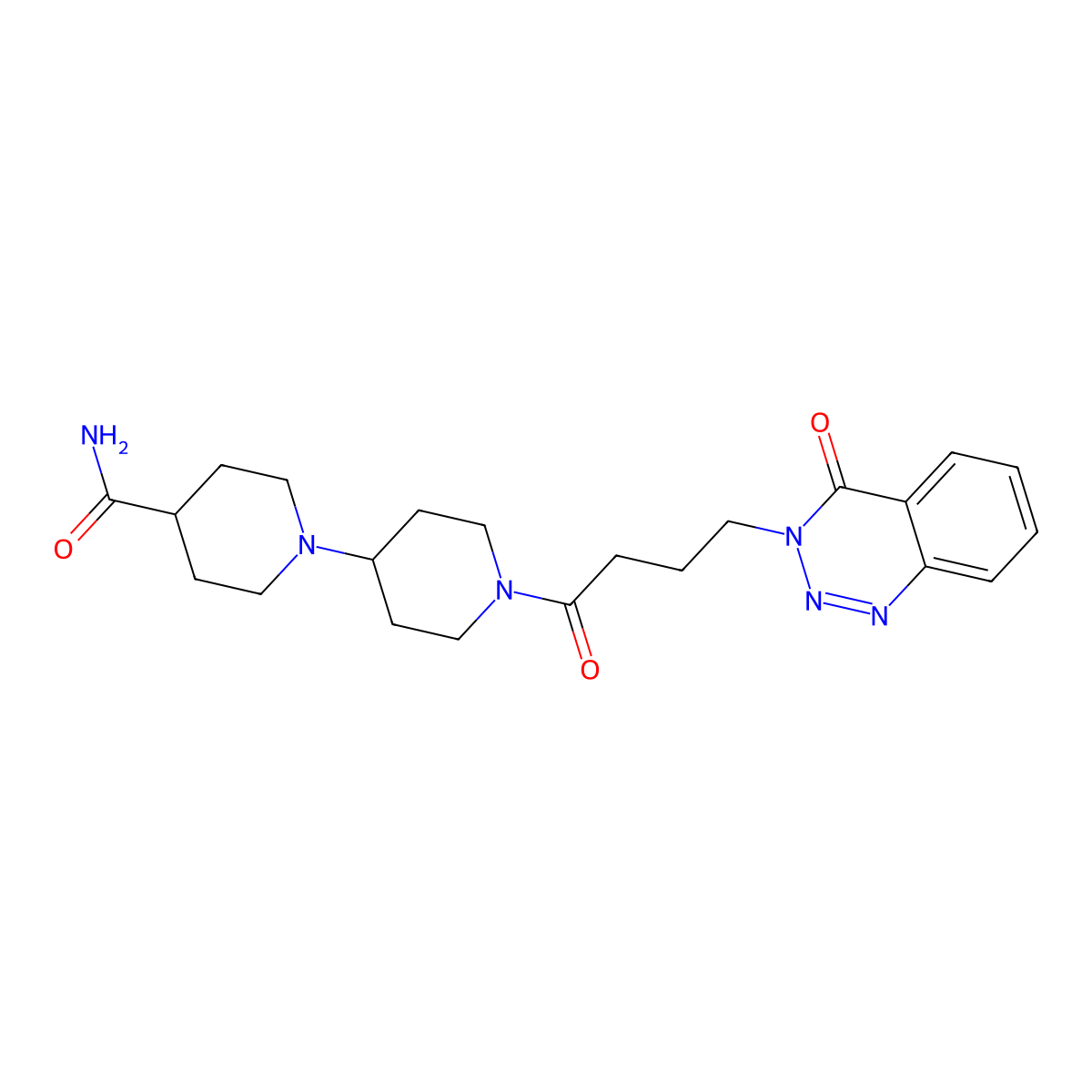 1'-[4-(4-Oxo-3,4-dihydro-1,2,3-benzotriazin-3-yl)butanoyl]-[1,4'-bipiperidine]-4-carboxamide molecular structure, CAS 440331-33-9