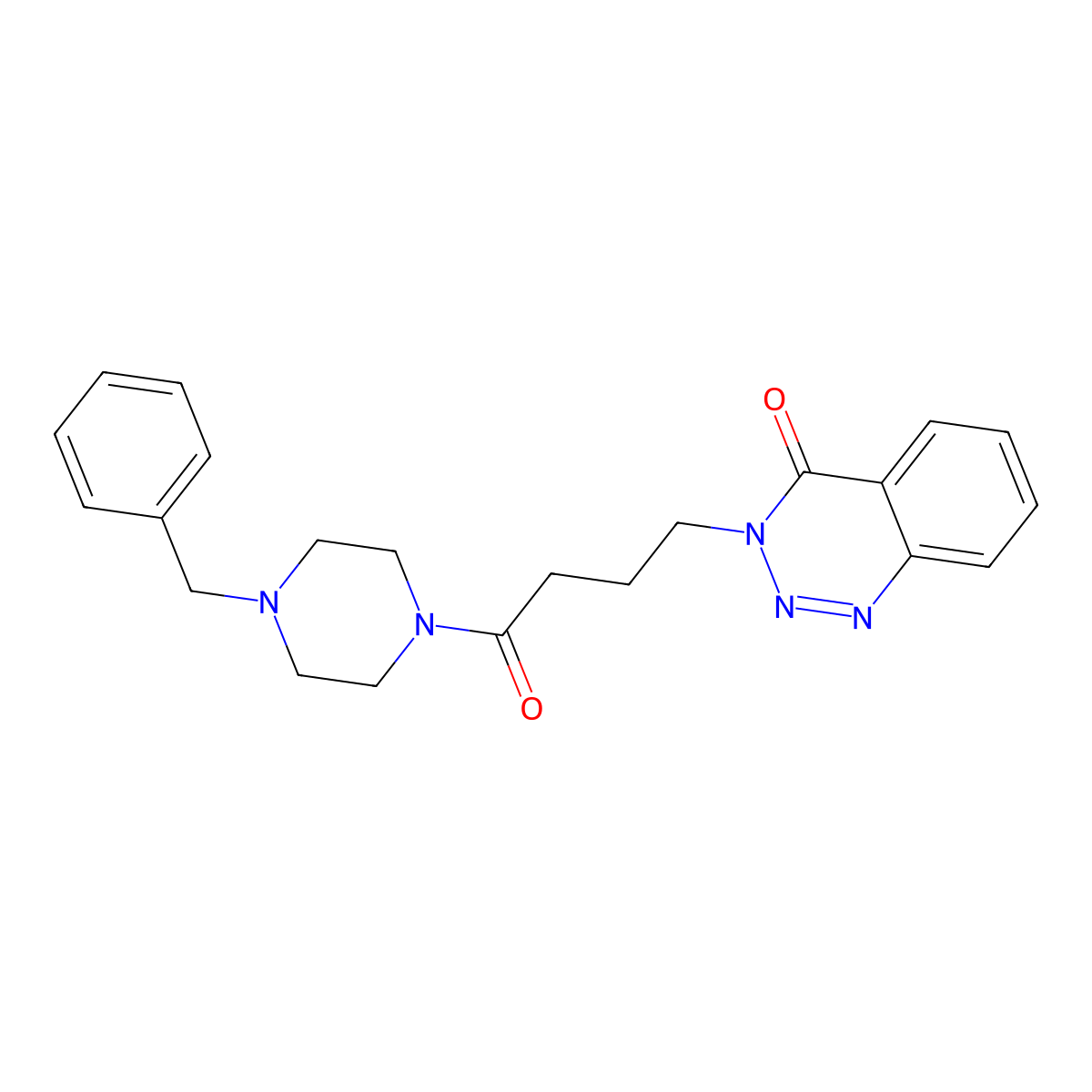 3-[4-(4-benzylpiperazino)-4-oxobutyl]-1,2,3-benzotriazin-4(3H)-one molecular structure, CAS 440331-37-3