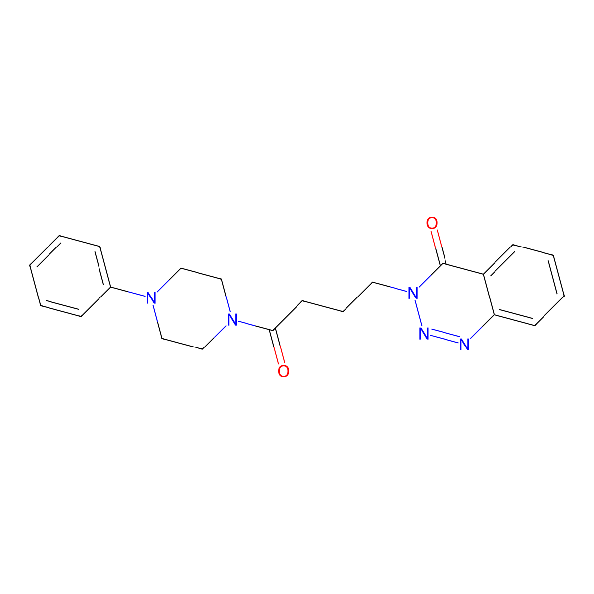 3-[4-Oxo-4-(4-phenylpiperazin-1-yl)butyl]-1,2,3-benzotriazin-4-one molecular structure, CAS 440331-39-5