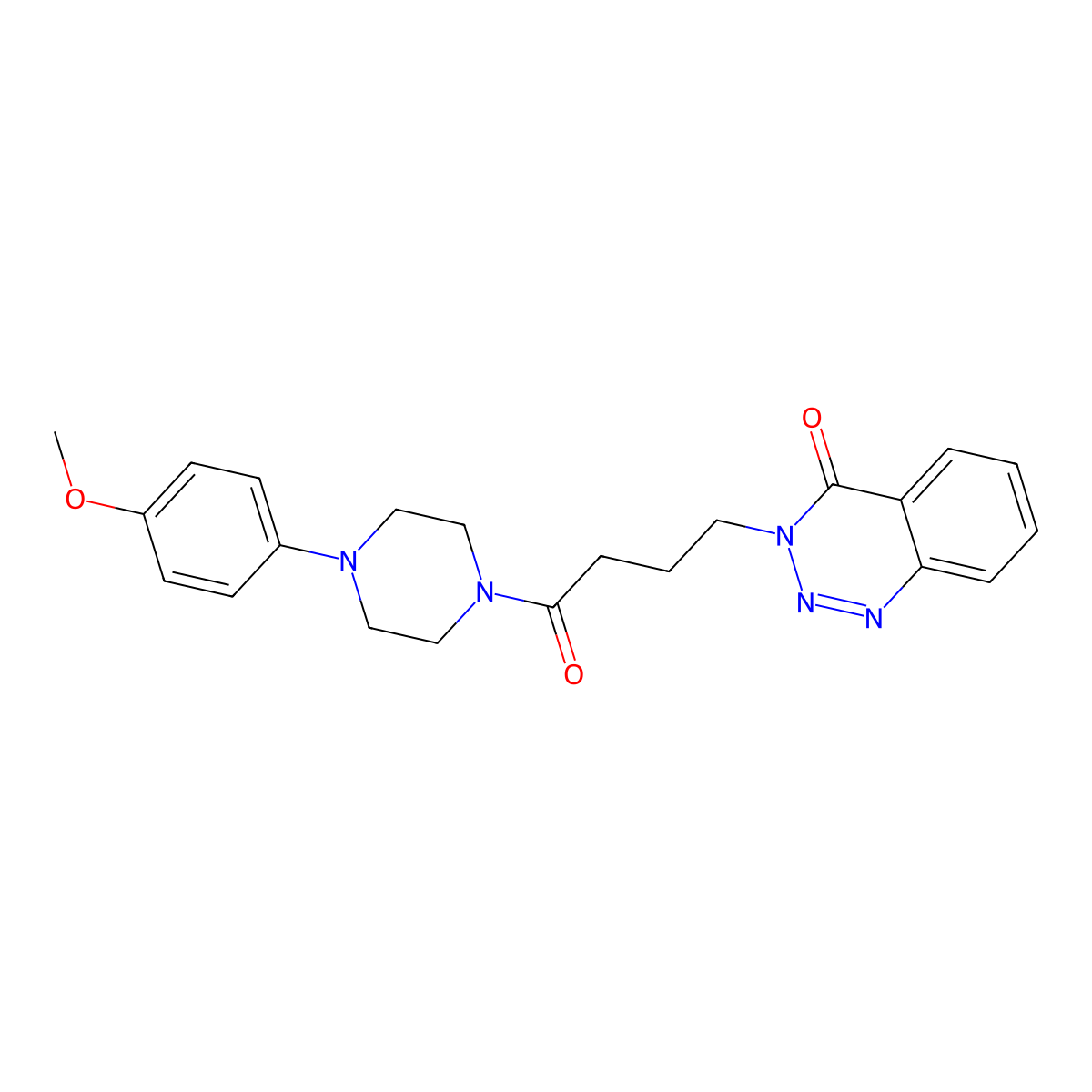 3-(4-(4-(4-methoxyphenyl)piperazin-1-yl)-4-oxobutyl)benzo[d][1,2,3]triazin-4(3H)-one molecular structure, CAS 440331-40-8
