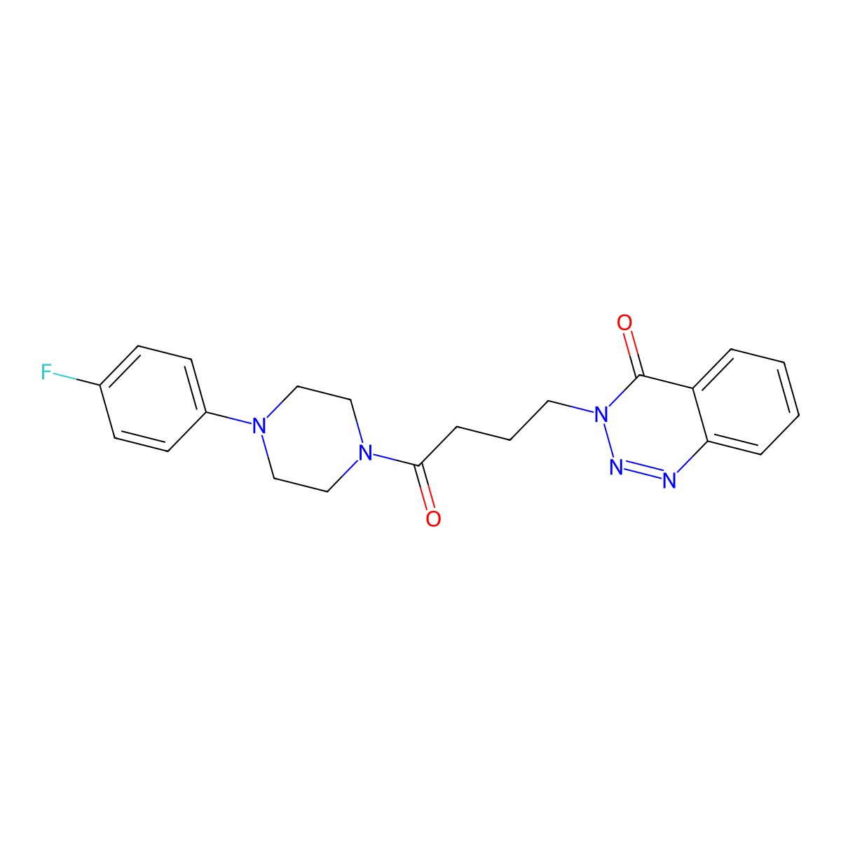 3-{4-[4-(4-fluorophenyl)piperazino]-4-oxobutyl}-1,2,3-benzotriazin-4(3H)-one molecular structure, CAS 440331-41-9