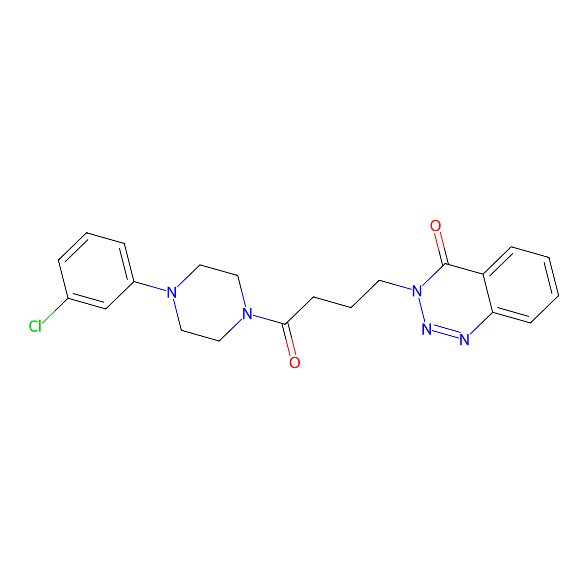 3-{4-[4-(3-chlorophenyl)piperazino]-4-oxobutyl}-1,2,3-benzotriazin-4(3H)-one molecular structure, CAS 440331-42-0
