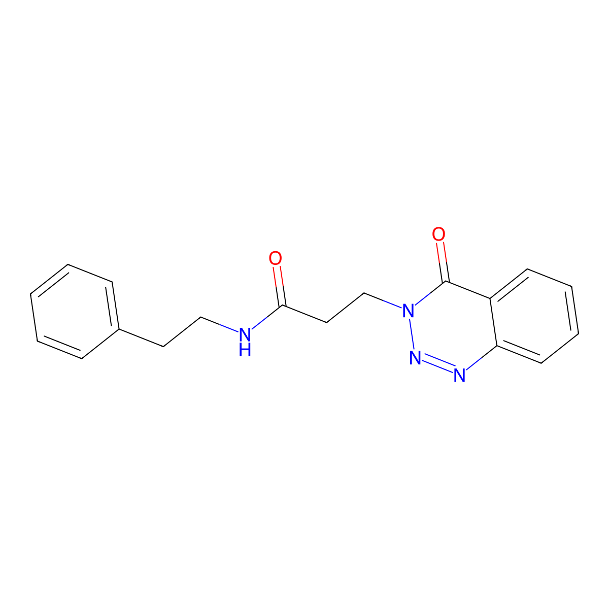 3-(4-oxobenzo[d][1,2,3]triazin-3(4H)-yl)-N-phenethylpropanamide molecular structure, CAS 440331-61-3