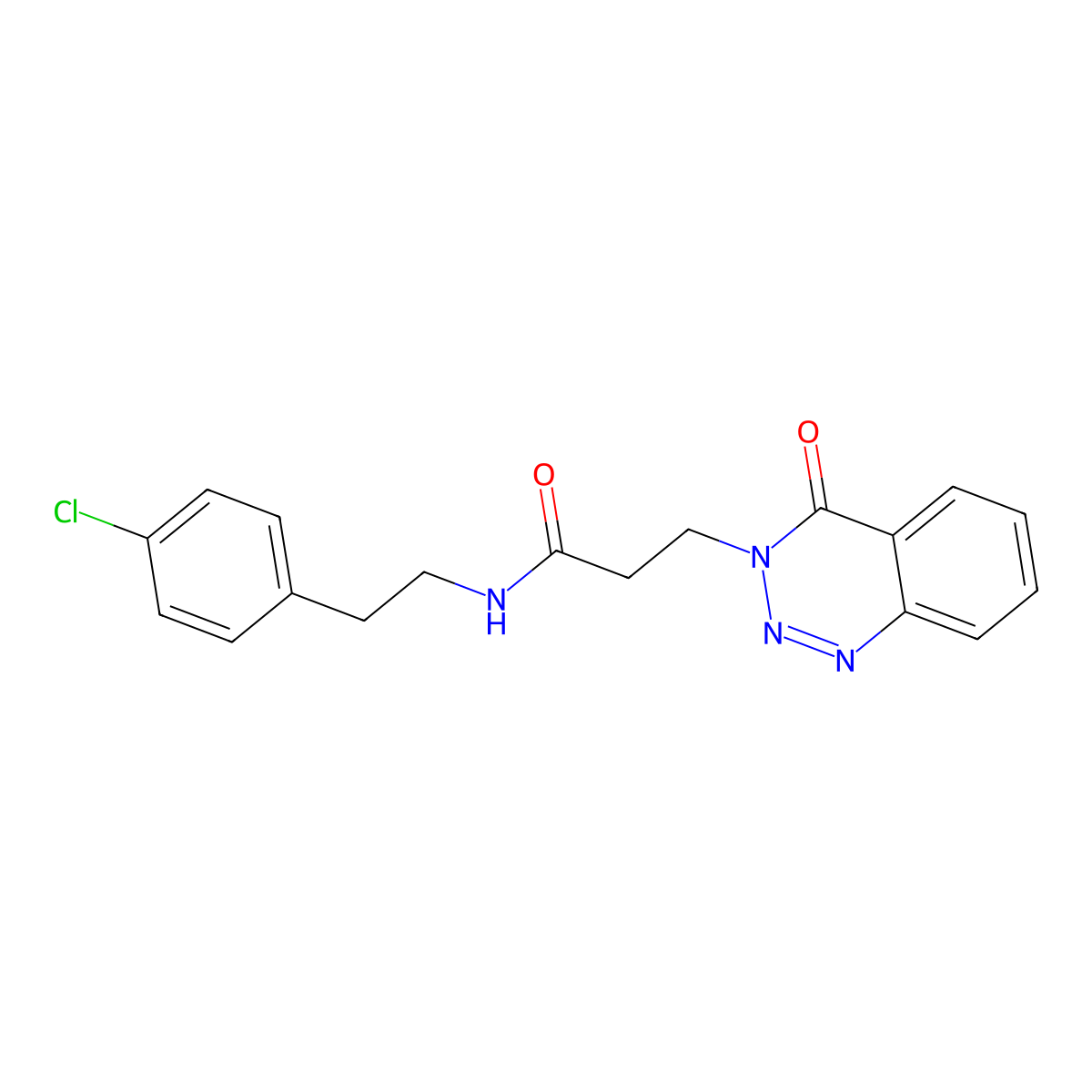 N-[2-(4-chlorophenyl)ethyl]-3-(4-oxo-3,4-dihydro-1,2,3-benzotriazin-3-yl)propanamide molecular structure, CAS 440331-62-4