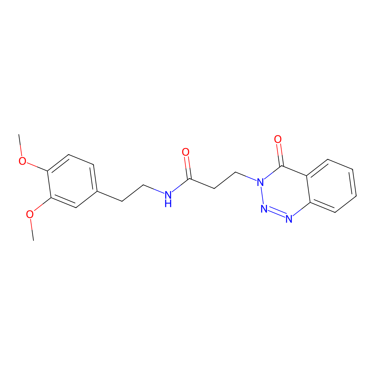 N-(3,4-dimethoxyphenethyl)-3-(4-oxobenzo[d][1,2,3]triazin-3(4H)-yl)propanamide molecular structure, CAS 440331-63-5