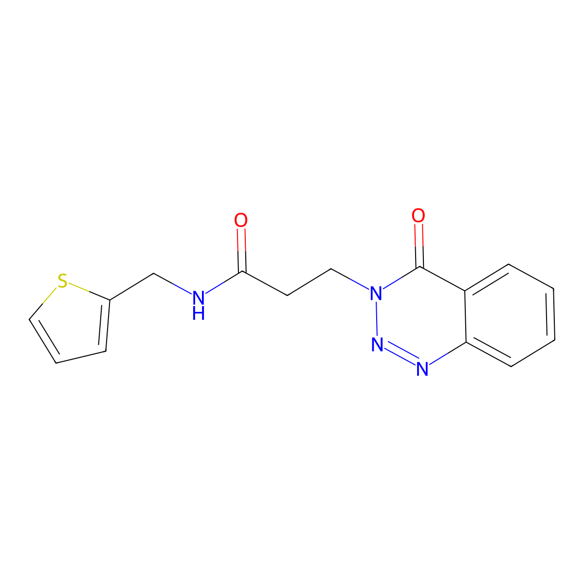 3-(4-oxobenzo[d][1,2,3]triazin-3(4H)-yl)-N-(thiophen-2-ylmethyl)propanamide molecular structure, CAS 440331-67-9