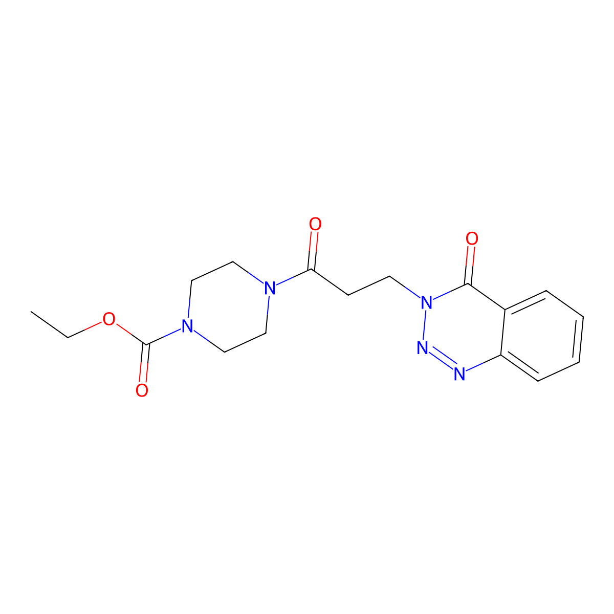 ethyl 4-[3-(4-oxo-1,2,3-benzotriazin-3(4H)-yl)propanoyl]piperazine-1-carboxylate molecular structure, CAS 440331-72-6