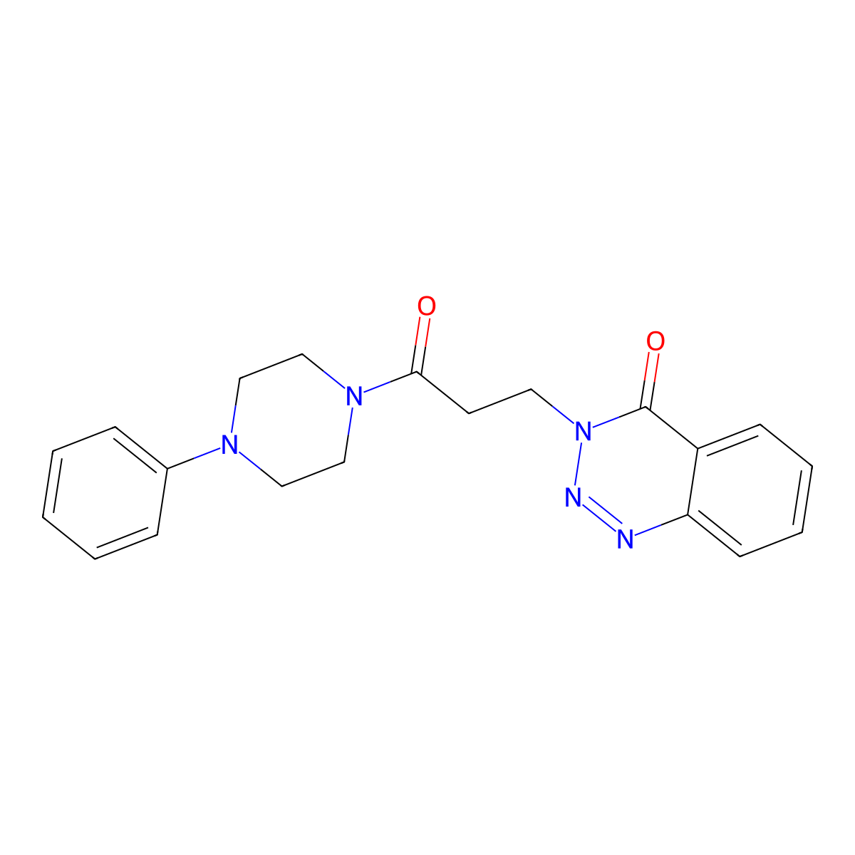 3-[3-oxo-3-(4-phenylpiperazino)propyl]-1,2,3-benzotriazin-4(3H)-one molecular structure, CAS 440331-79-3