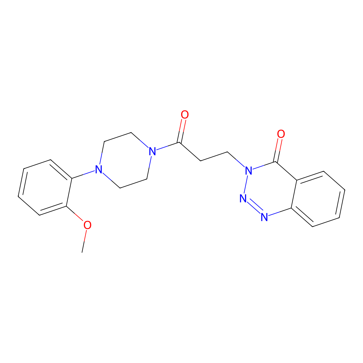 3-{3-[4-(2-methoxyphenyl)-1-piperazinyl]-3-oxopropyl}-1,2,3-benzotriazin-4(3H)-one molecular structure, CAS 440331-80-6